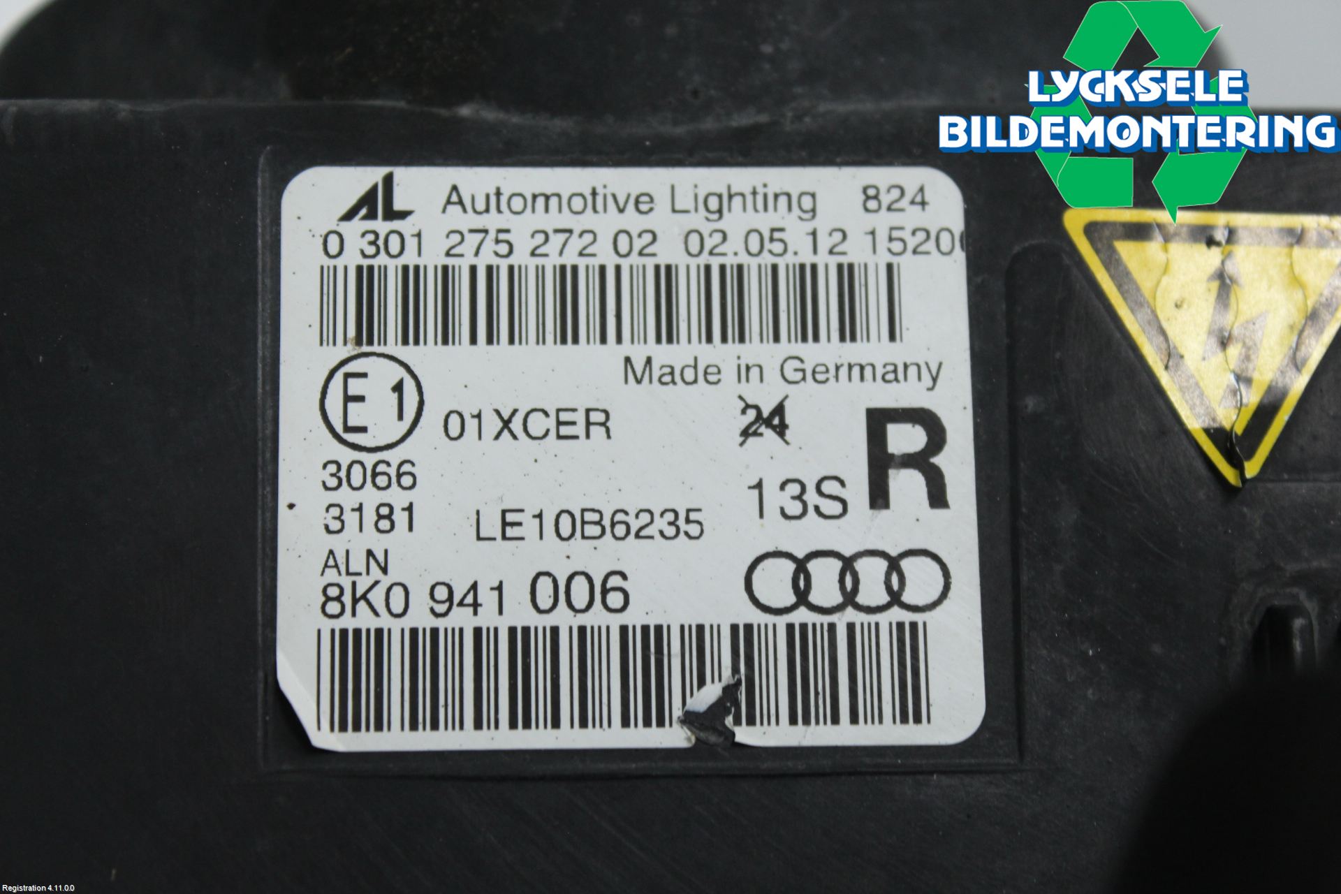 Audi A4 12-15 Strålkastare Höger