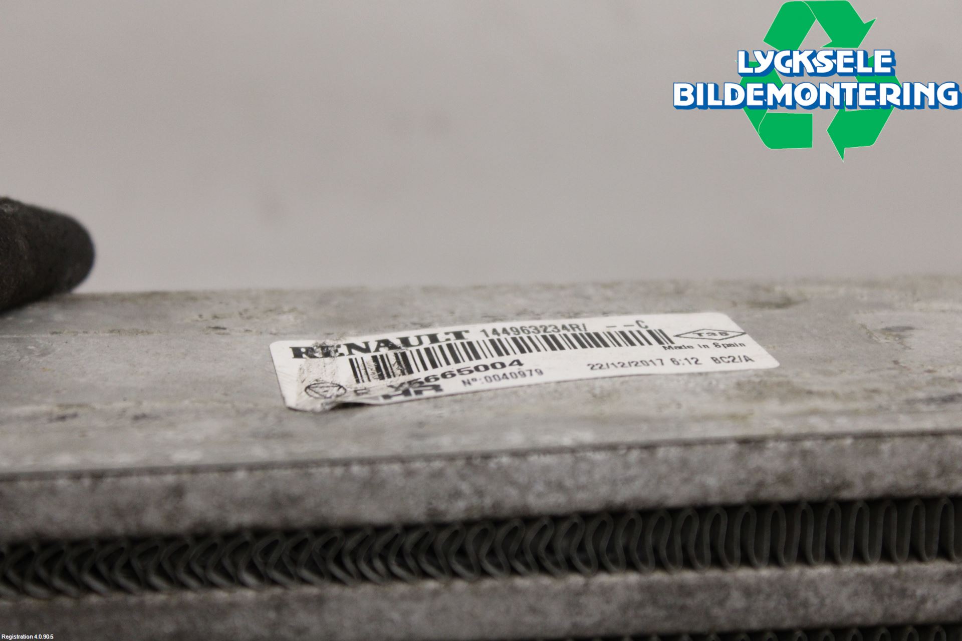 Renault KANGOO II 15-21 Laddluft-Intercooler Kyl