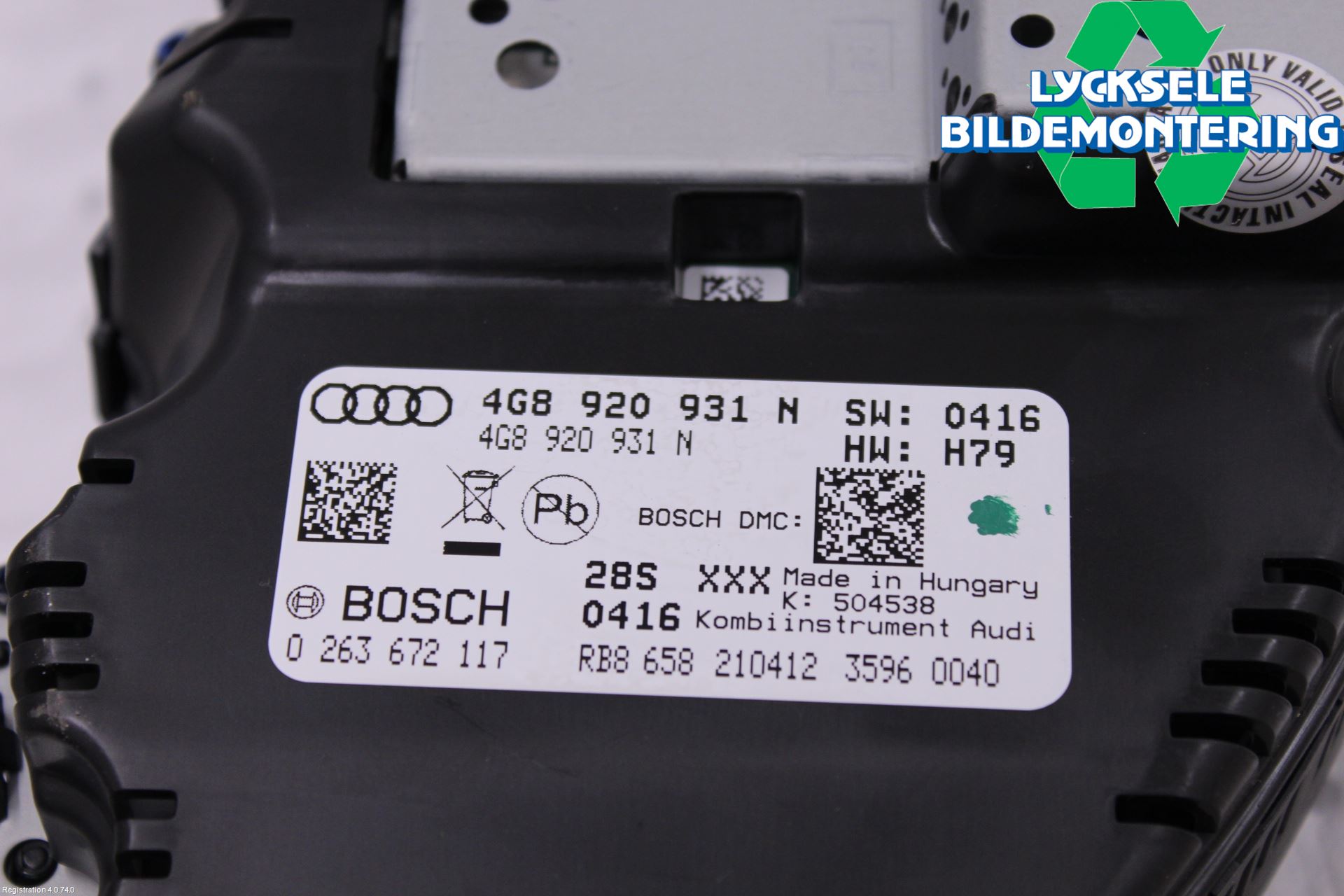 Audi A6/S6 4G 11-18 Instrument Komb