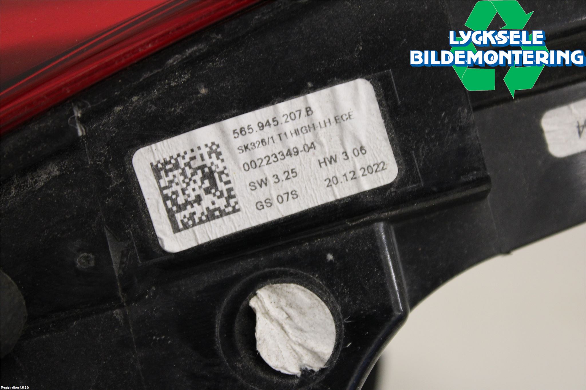 Skoda KODIAQ 17-24 Bakljus Vänster