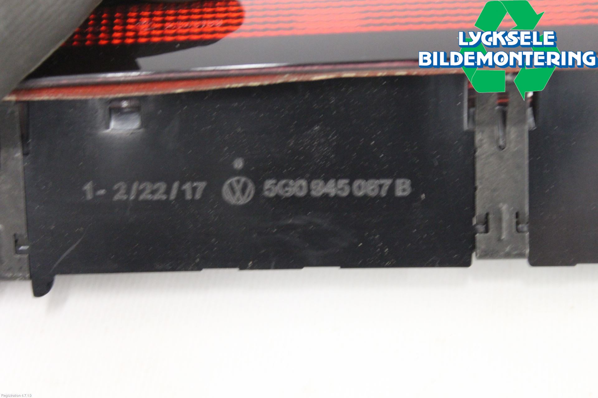 Volkswagen VW GOLF / E-GOLF VII 13-20 Bromsljus Bakruta