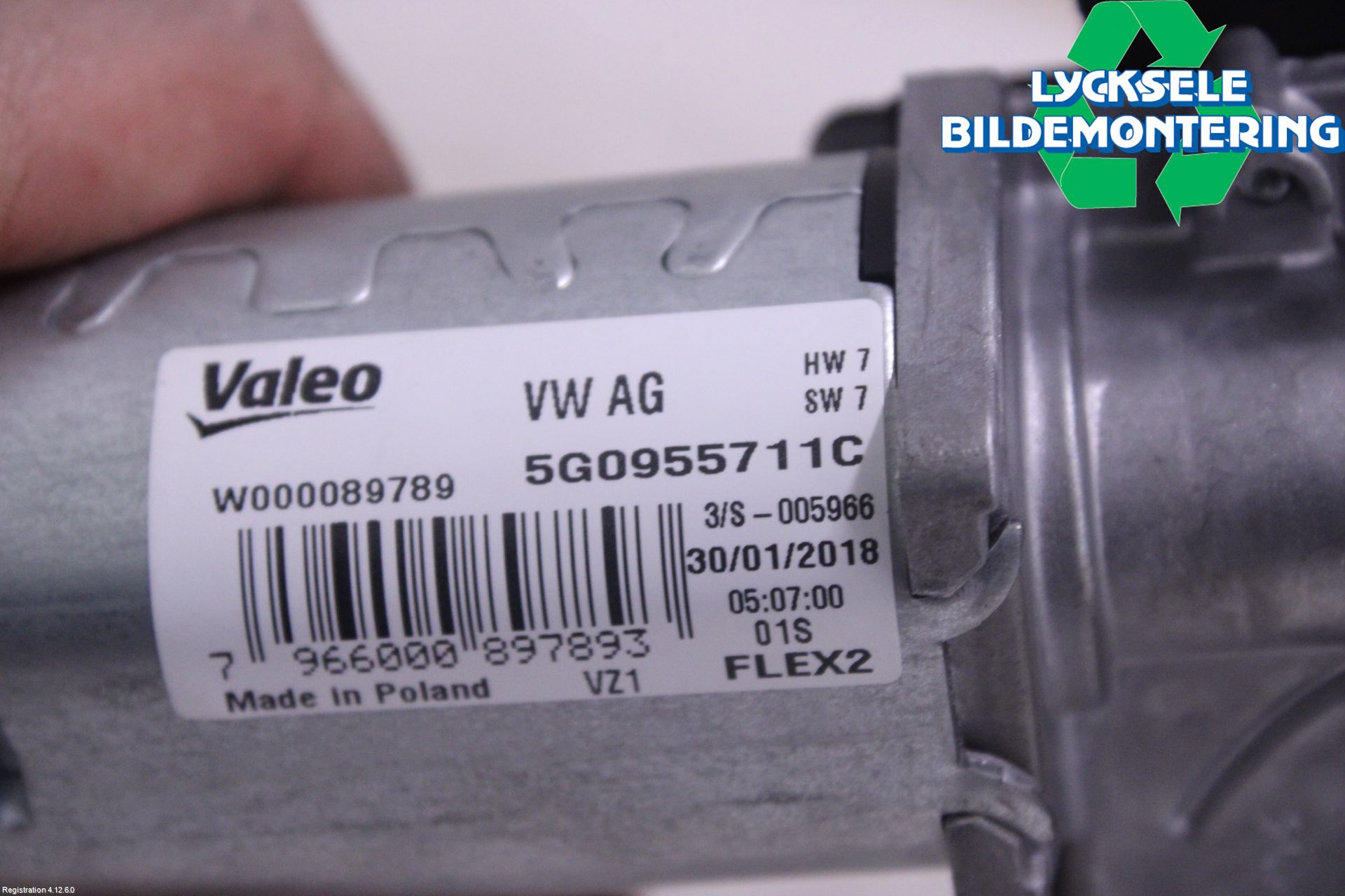 Volkswagen VW PASSAT 15-19 Torkarmotor Baklucka