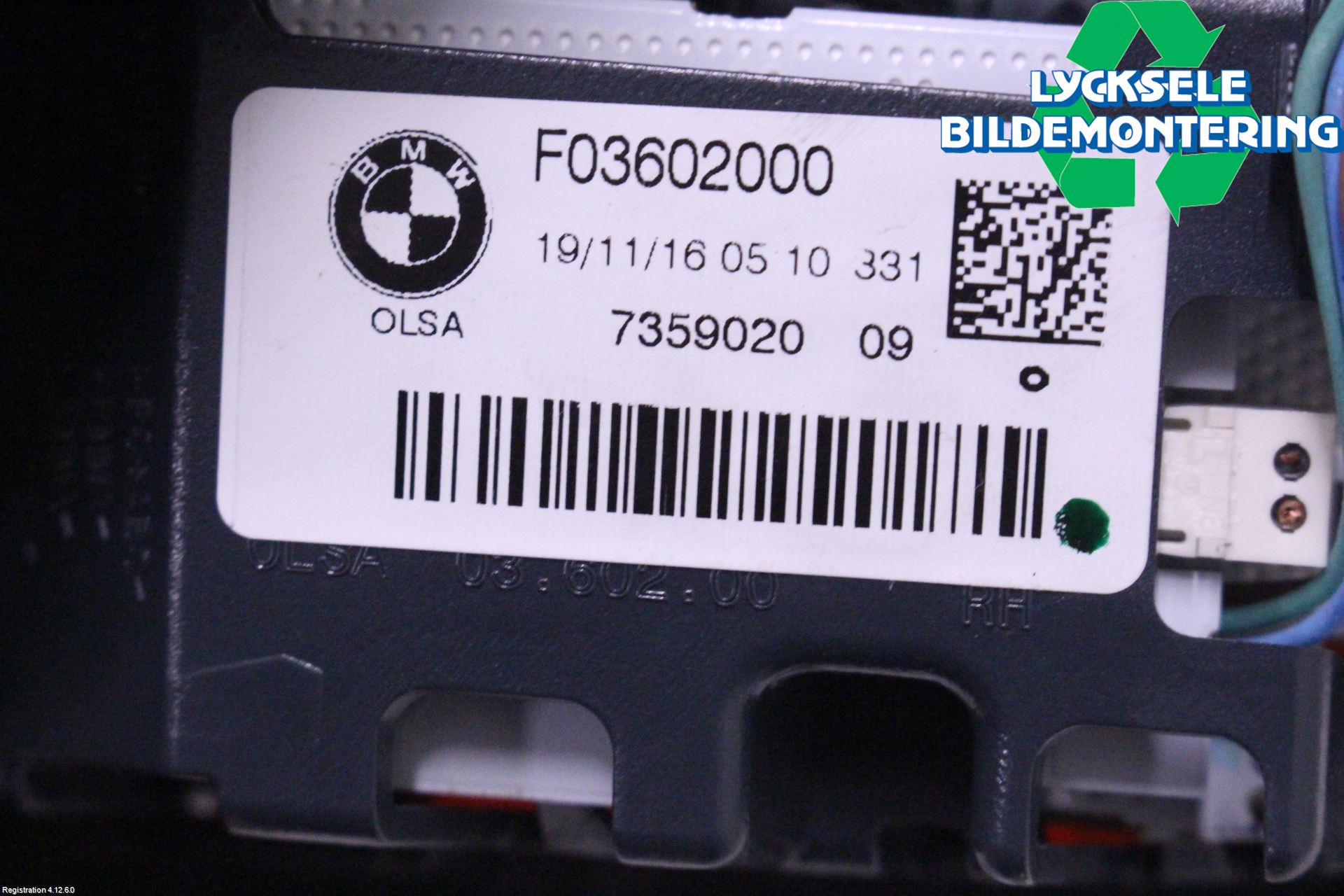BMW 1 F20/F21 11-19 Bakljus Lucka Vä