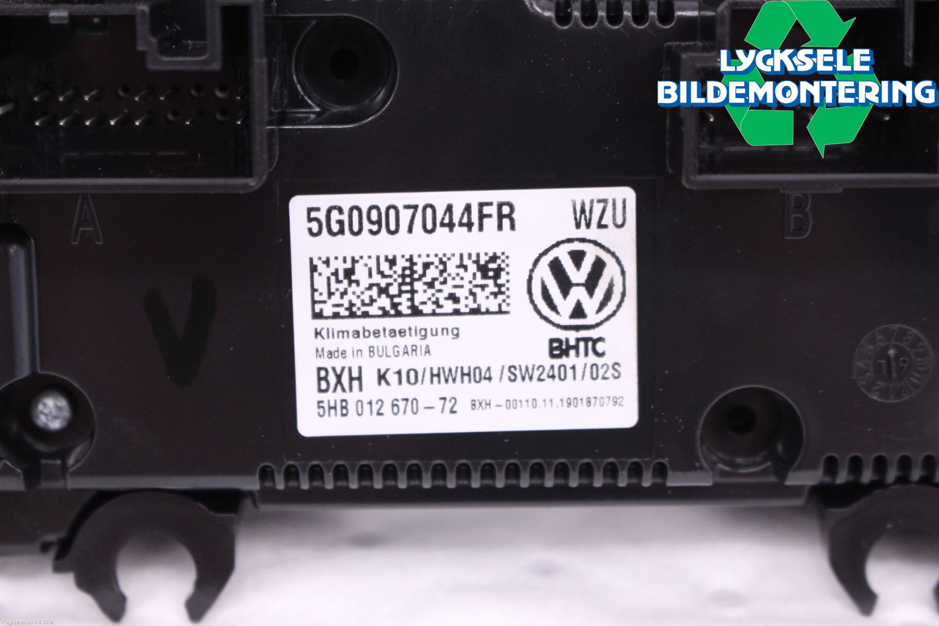 Volkswagen VW GOLF / E-GOLF VII 13-20 Ac Styrenhet Ac Manöveren