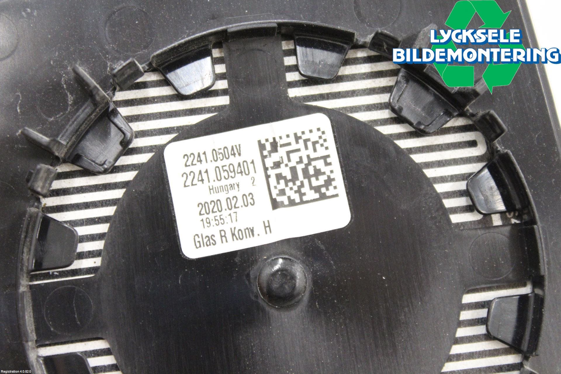 BMW 3 G20/G21/G80/G81 19- Spegelglas Hö