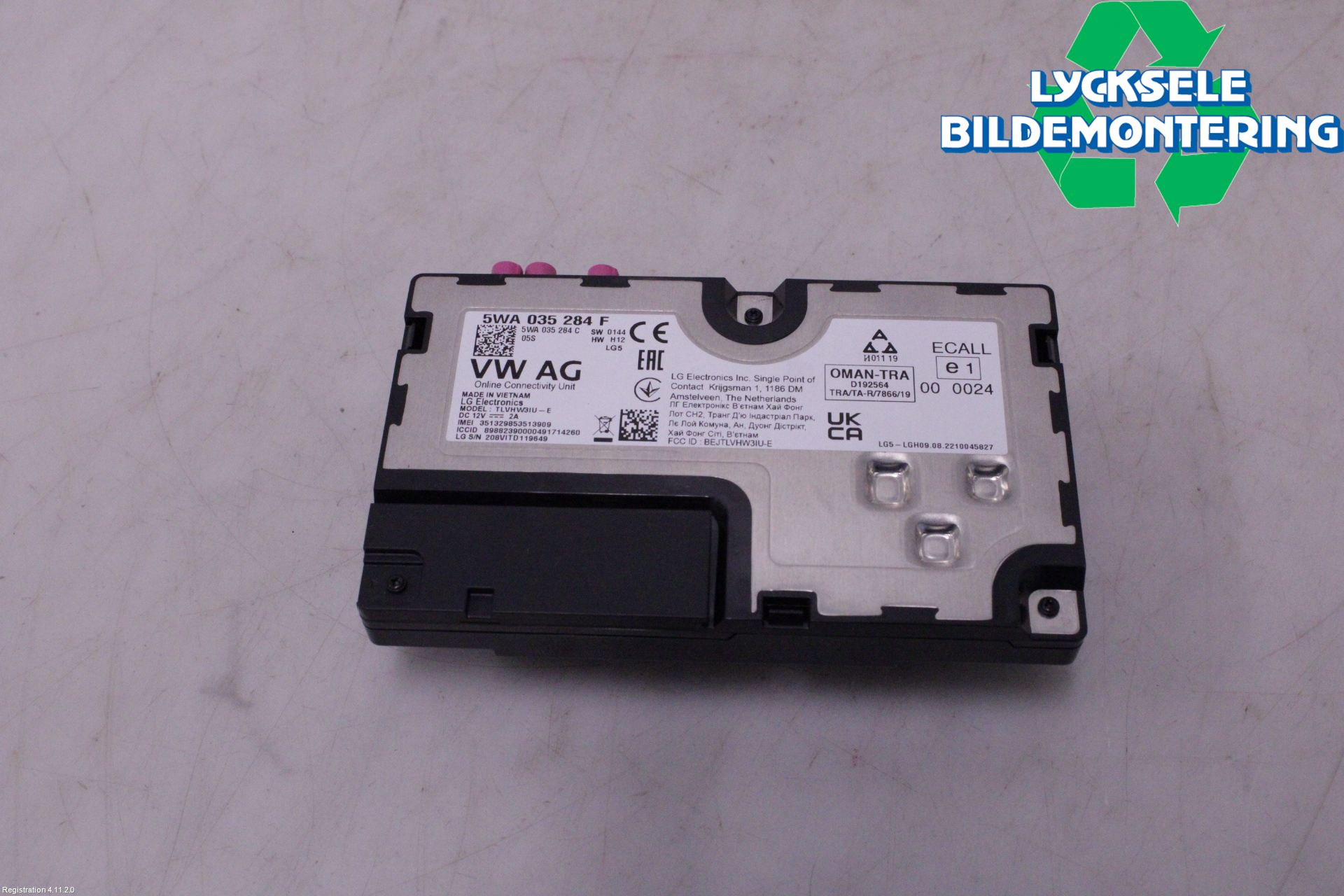 Volkswagen VW GOLF / E-GOLF VIII 20- Styrenhet Övrigt