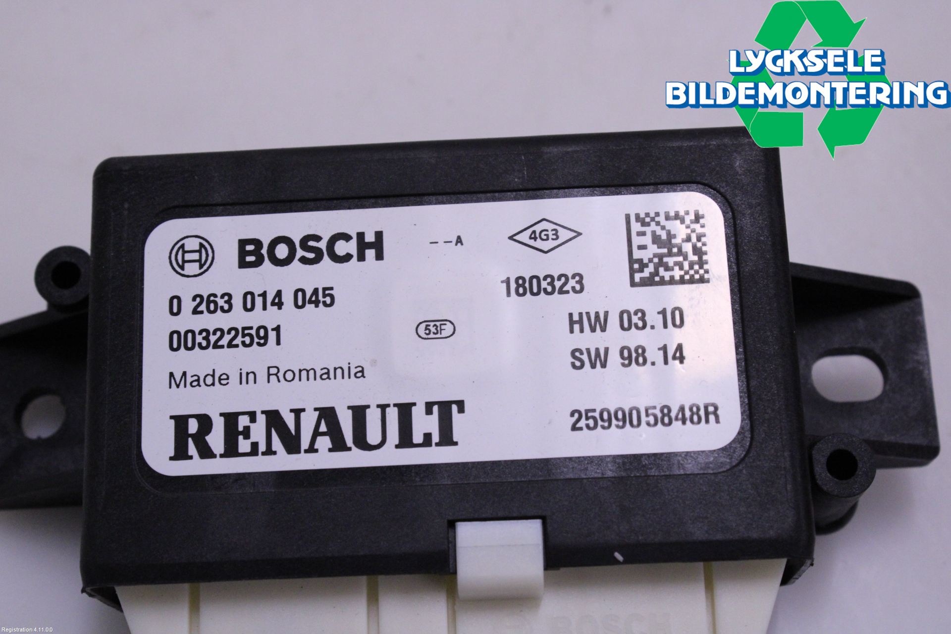 Renault CLIO IV 16-19 Styrenhet Parkeringshjälp