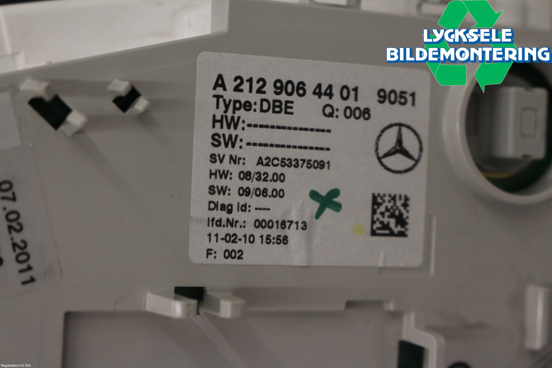 Mercedes-Benz MB E-KLASS (W212) 09-16 Innerbelysning