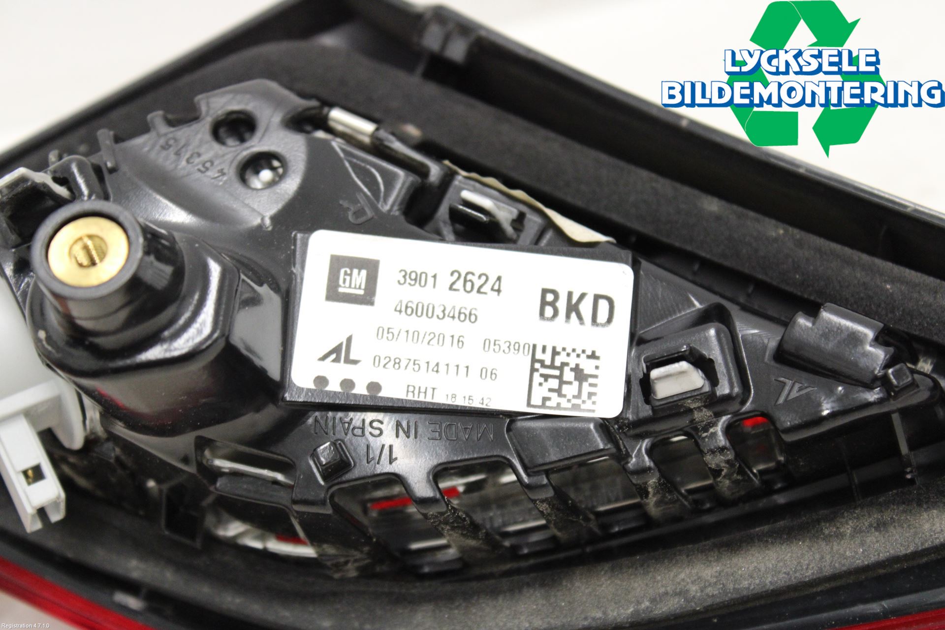 Opel CORSA E 15-19 Bakljus Lucka Hö