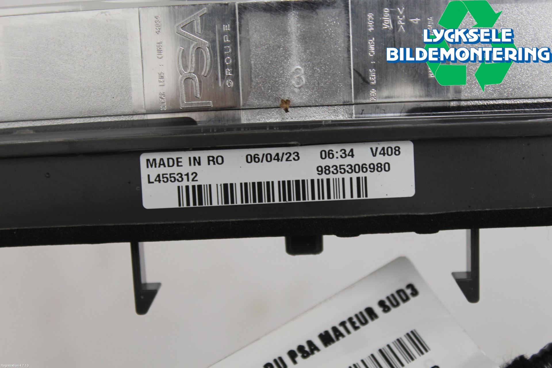 Peugeot 308/E-308 21- Bromsljus Bakruta