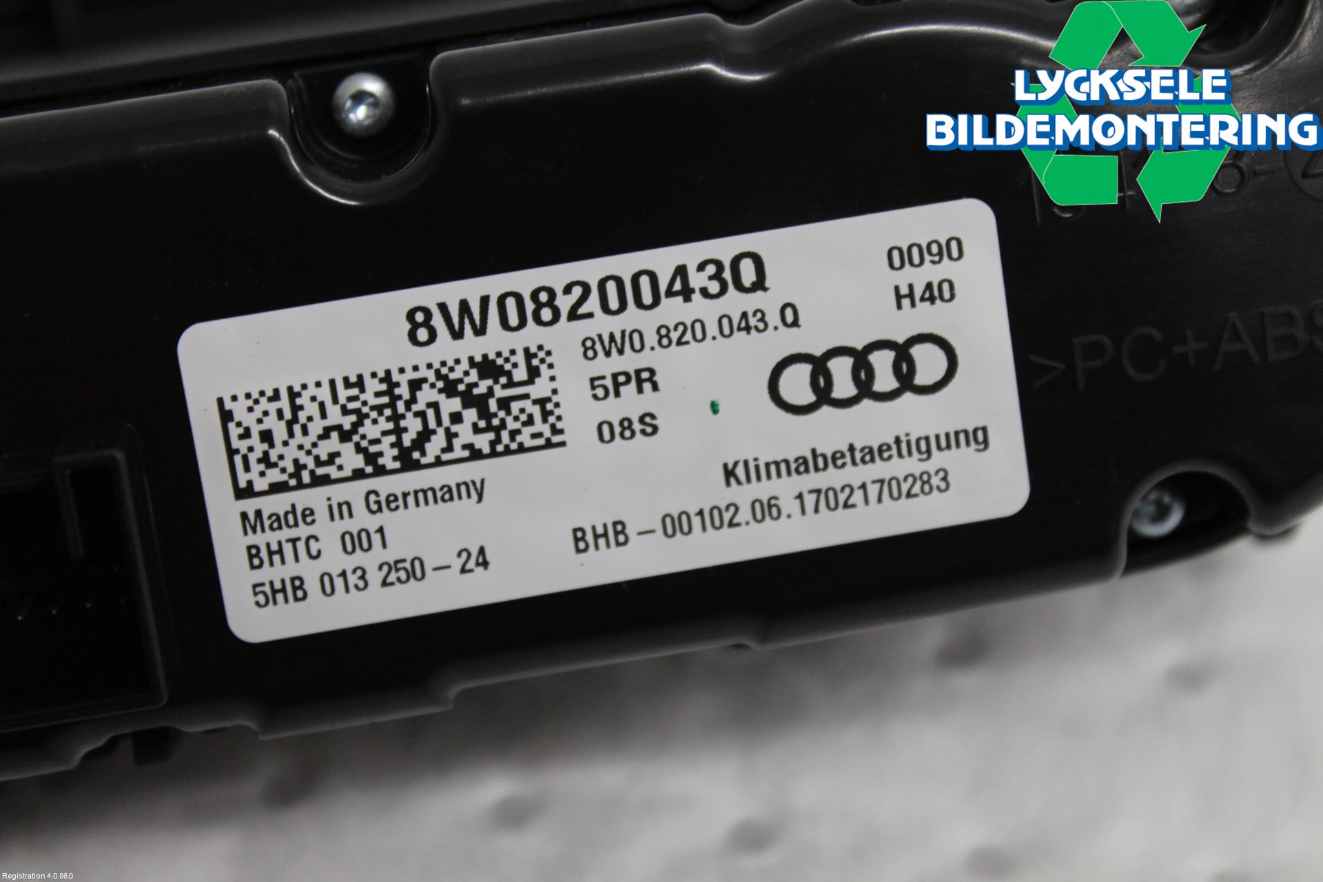 Audi A4/S4 B9 16-19 Ac Styrenhet Ac Manöveren