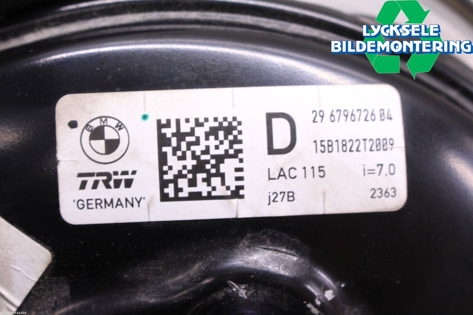 BMW 5 F10/F11/F18 09-17 Bromsservo