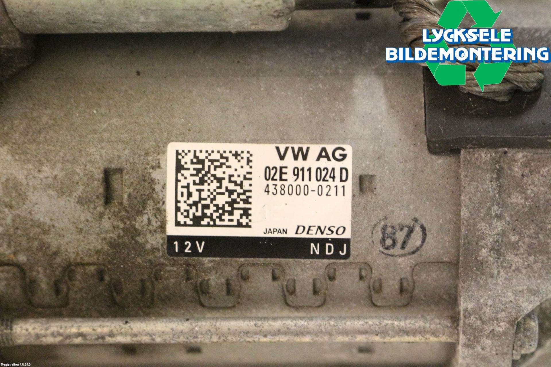 Volkswagen VW SCIROCCO 09-17 Startmotor