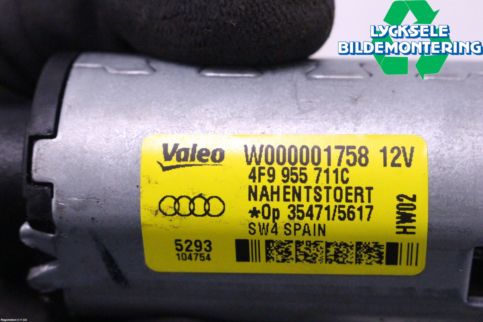 Audi A4 12-15 Torkarmotor Baklucka