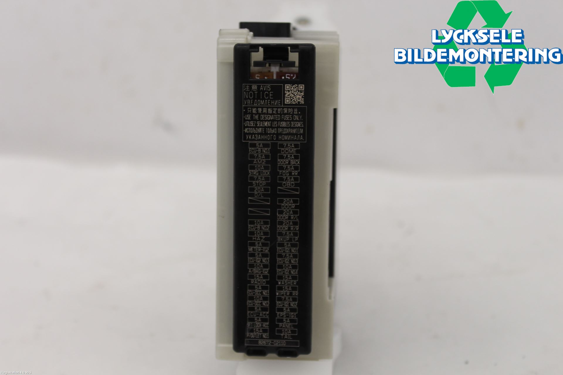 Toyota COROLLA 19- Säkringsdosa-Elcentral