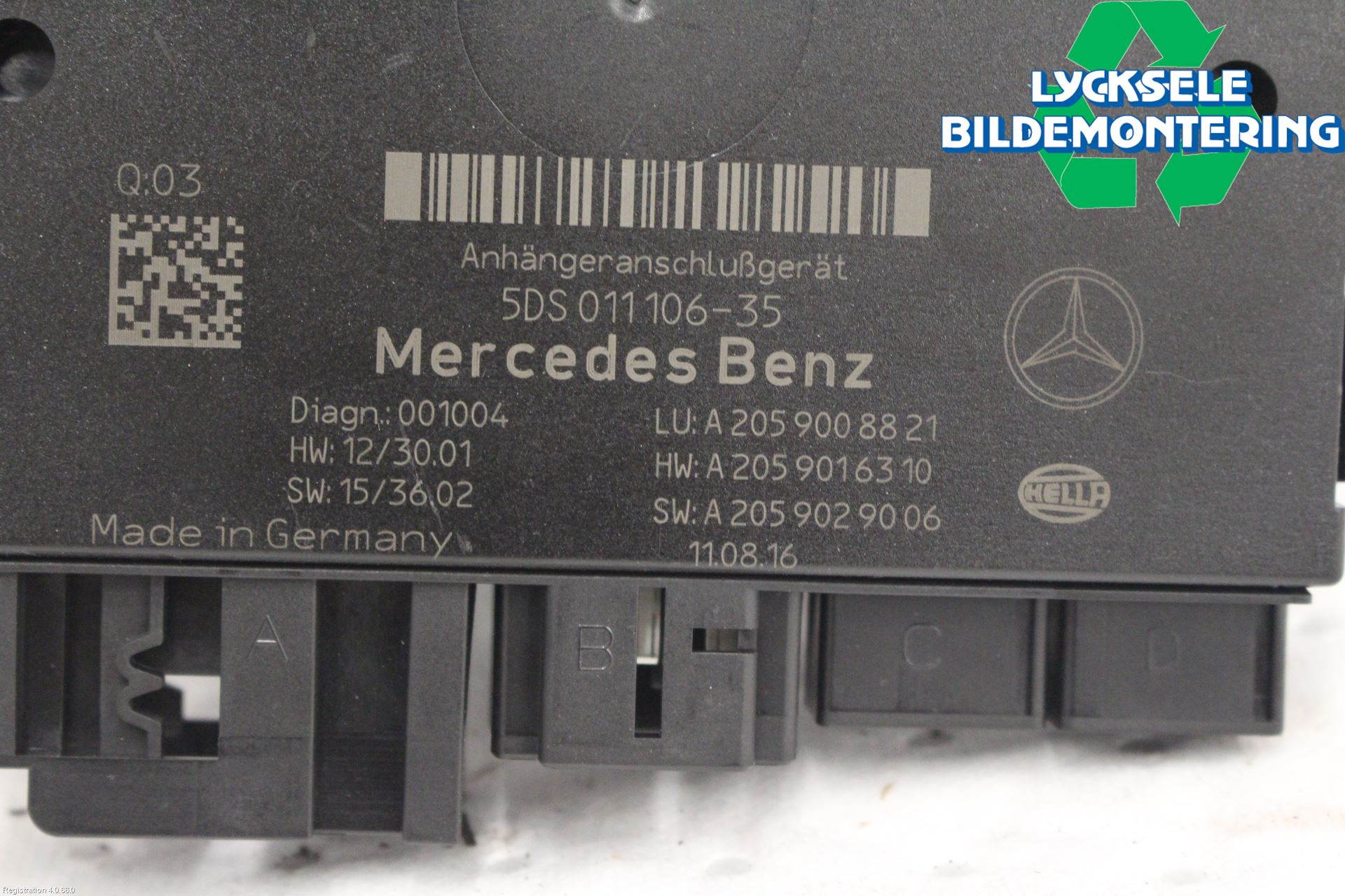 Mercedes-Benz MB C-KLASS (W205) 14-21 Styrenhet Dragkrok