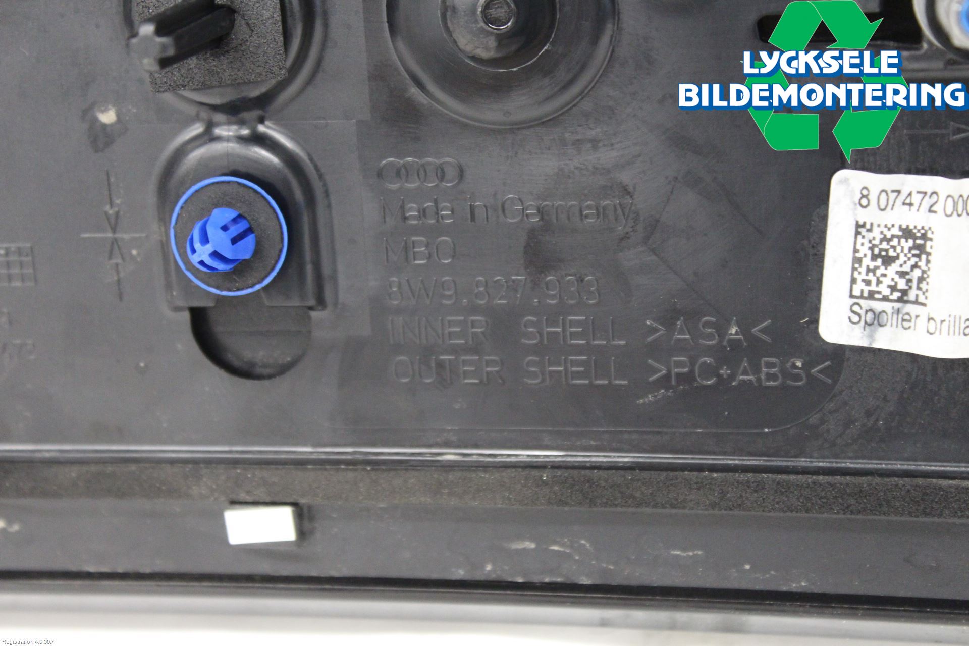 Audi A4/S4 B9 16-19 Spoiler Baklucka