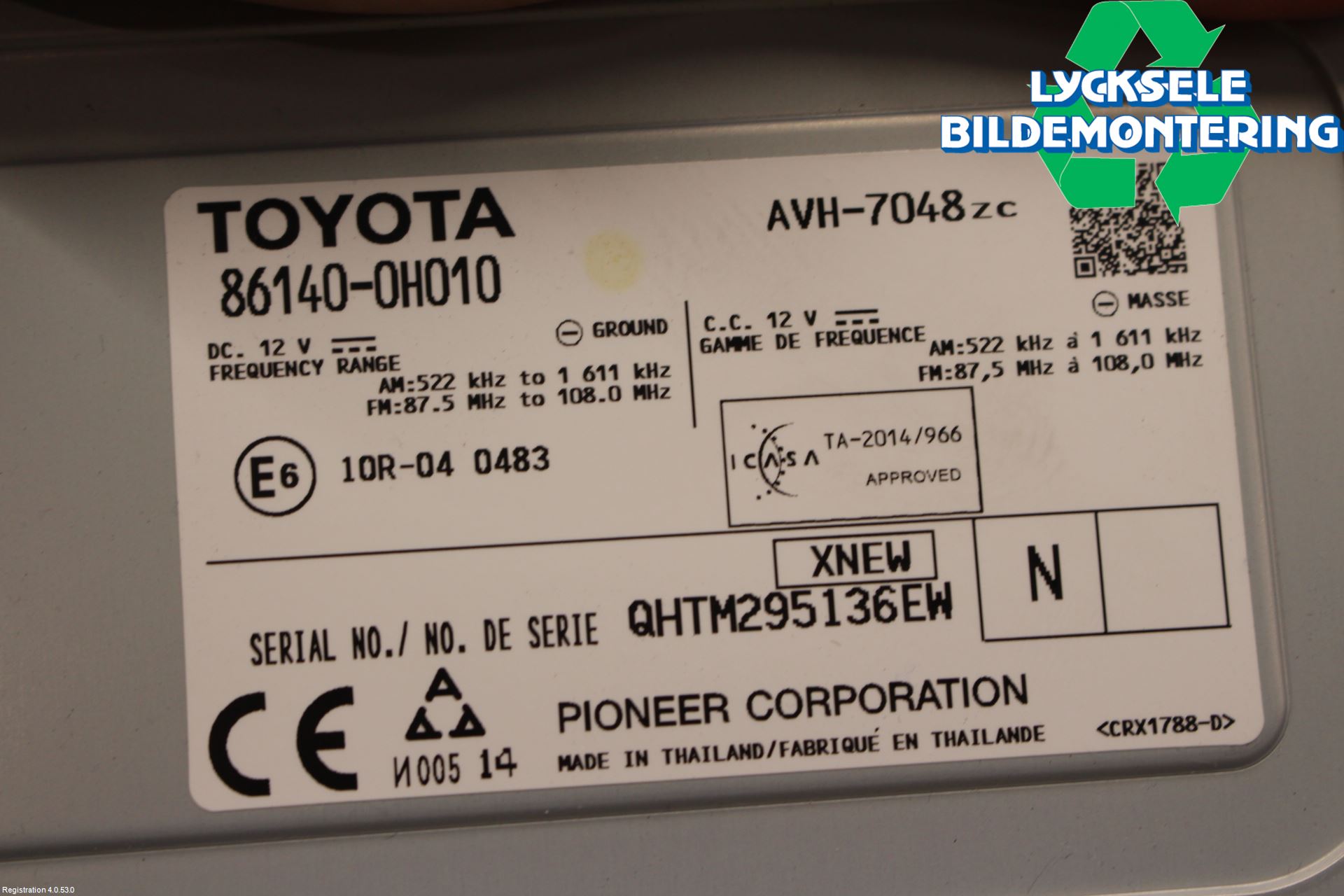 Toyota AYGO 15-21 Cd Radio - Multimediapanel