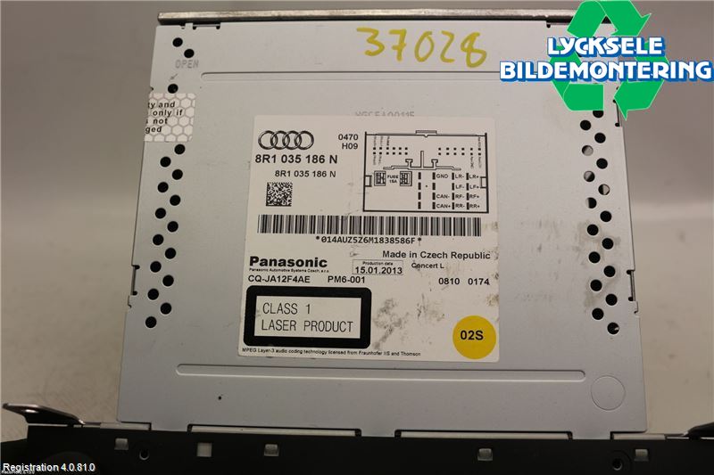 Audi A4 12-15 Cd Radio - Multimediapanel