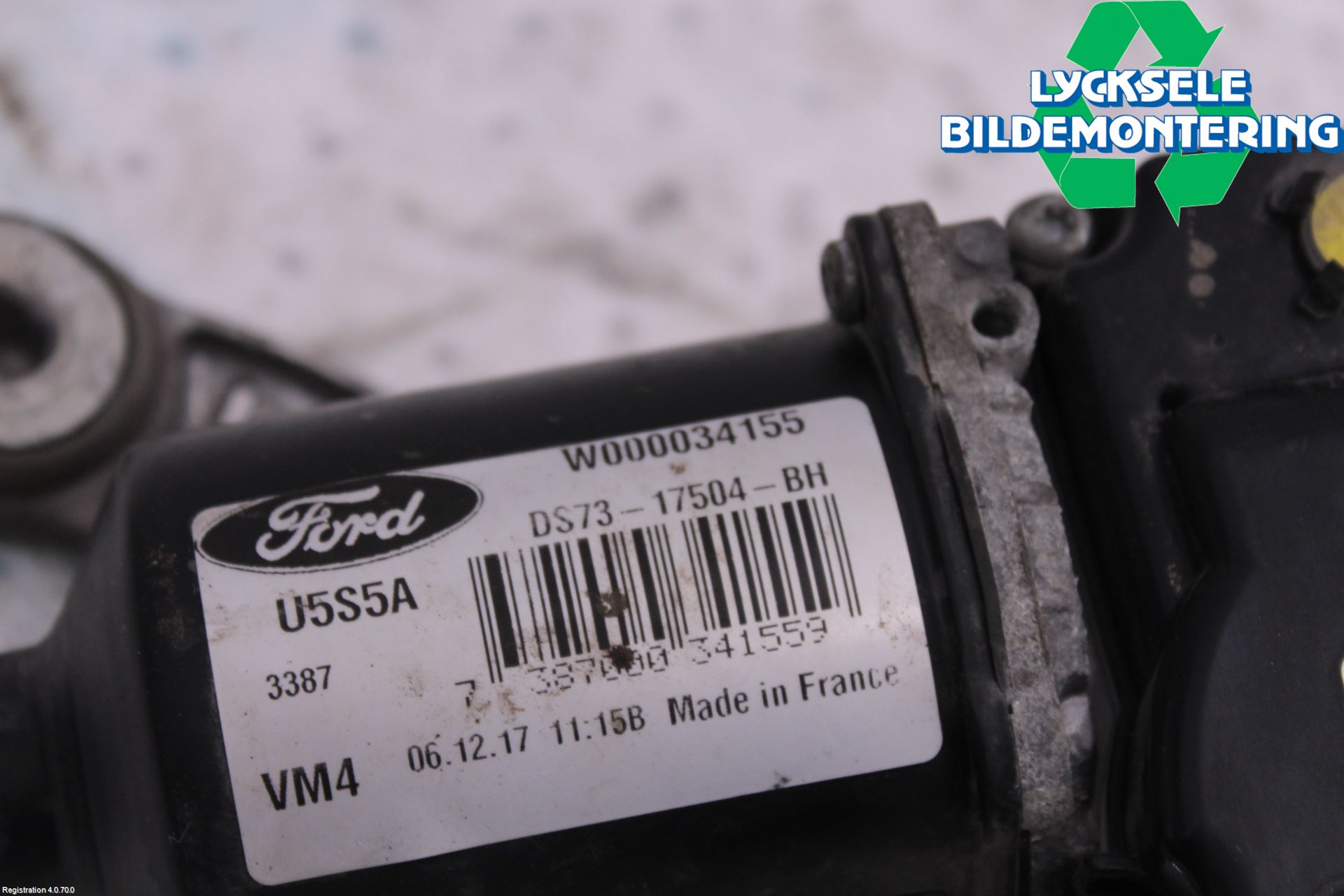 Ford MONDEO 15-22 Torkarmotor Vindruta