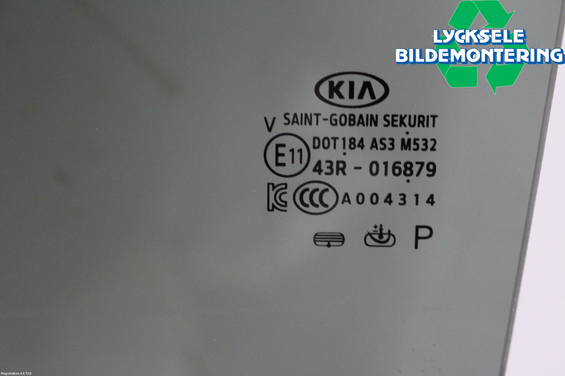 Kia NIRO (DE) 17-22 Dörruta Bak Vänster