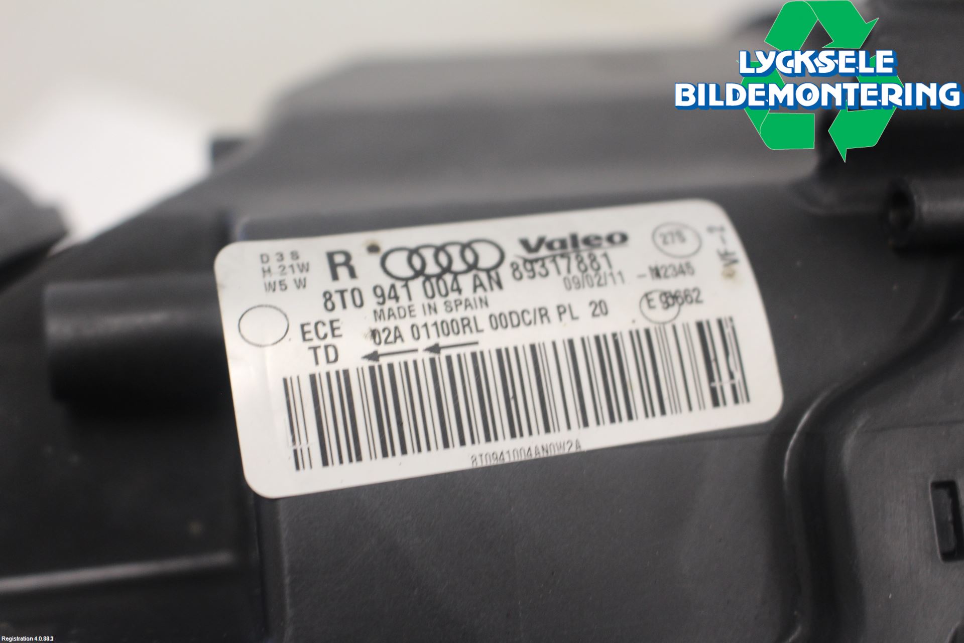 Audi A5 07-16 Strålkastare Höger