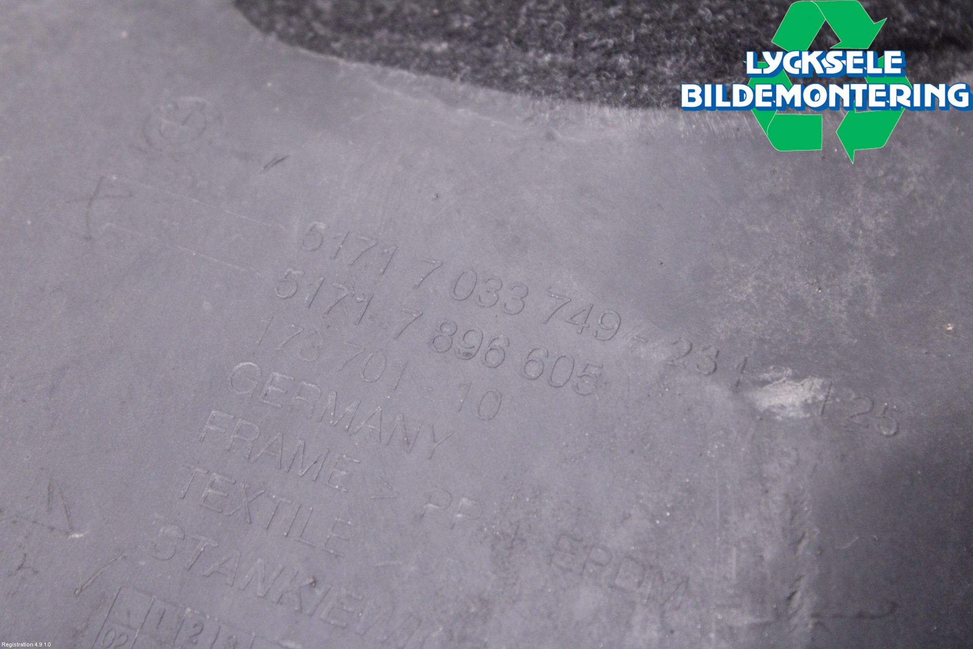 BMW 5 E60/61 Sed/Tou 02-10 Skärm Inner