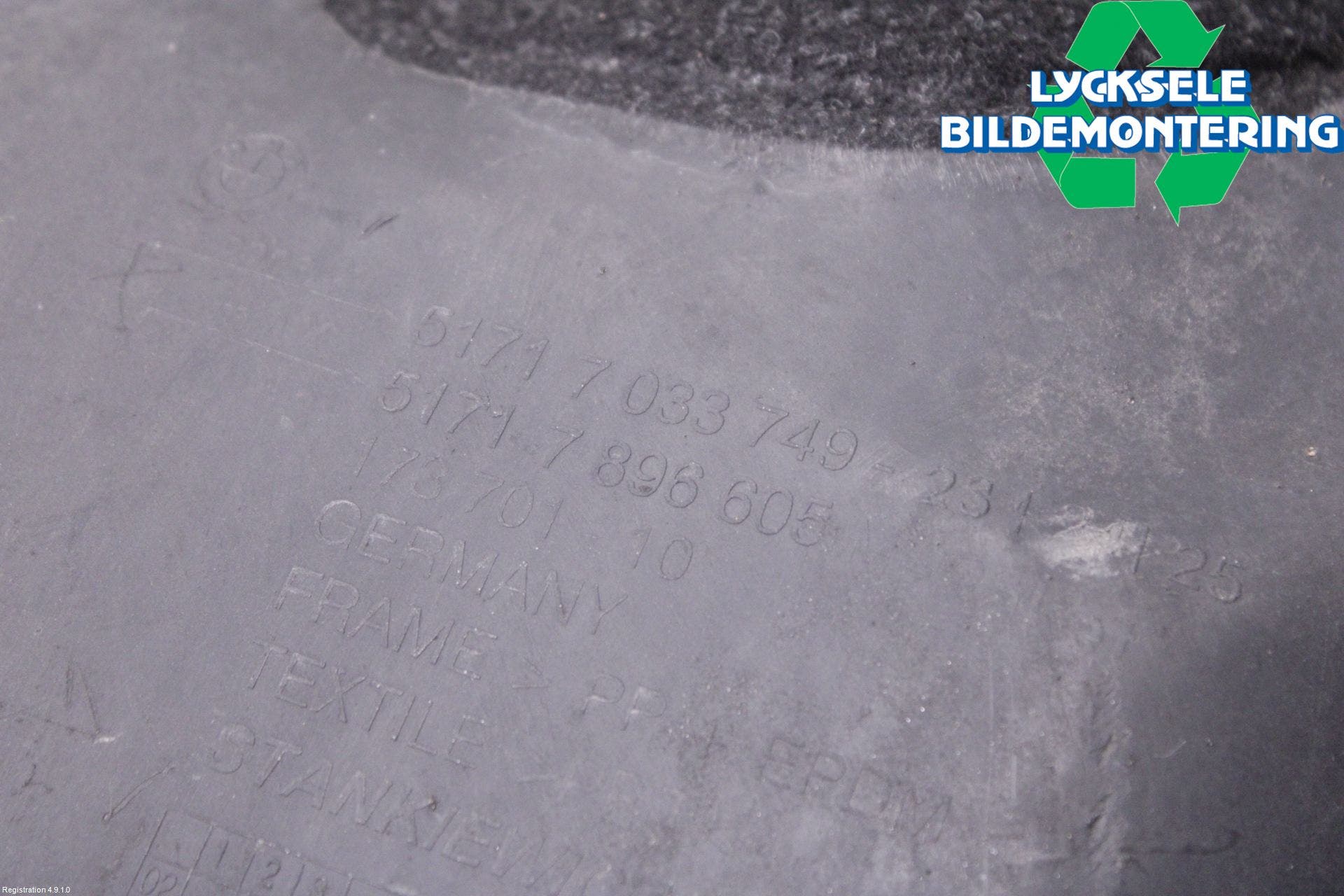 BMW 5 E60/61 Sed/Tou 02-10 Skärm Inner