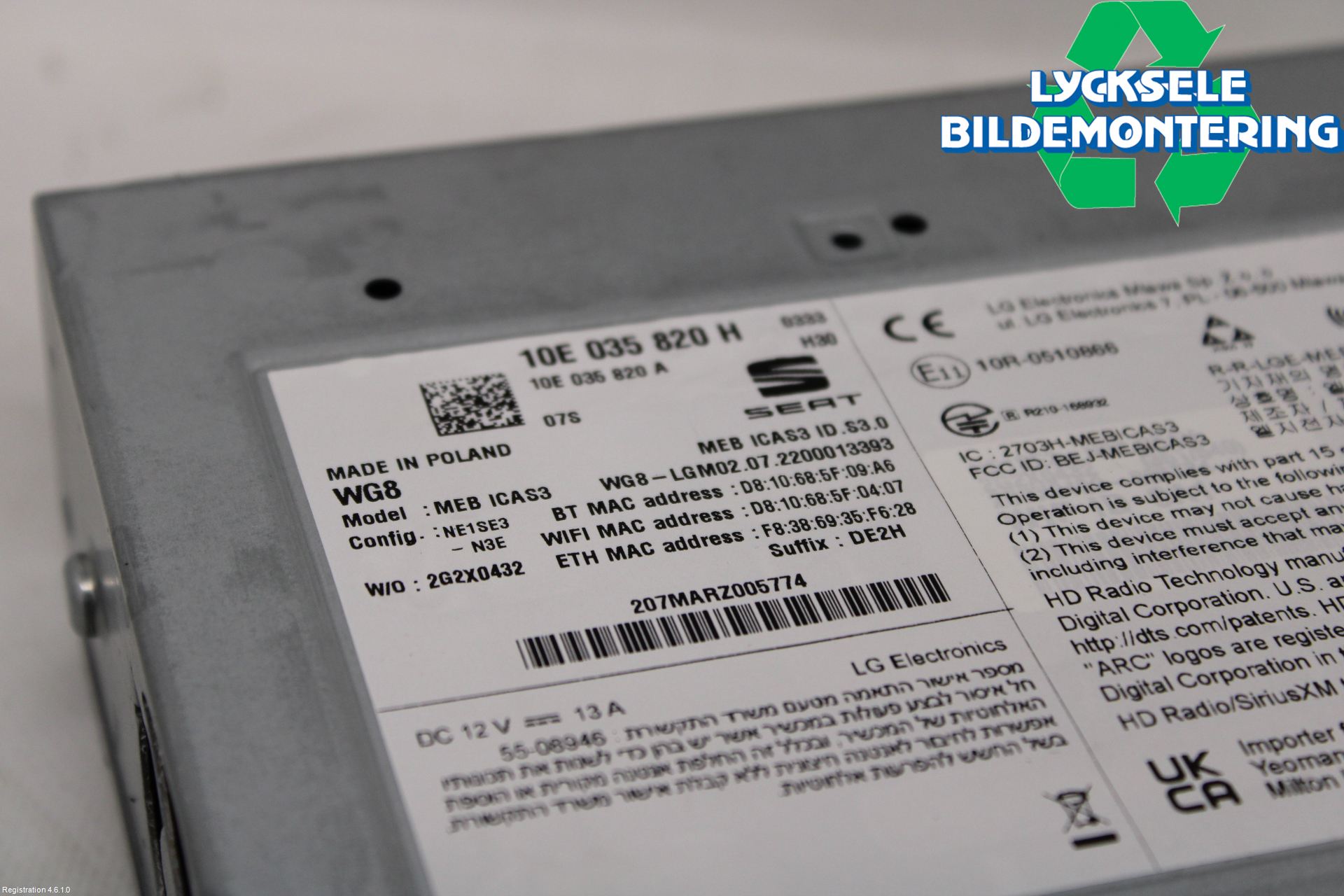 Cupra BORN 22- Cd Radio - Multimediapanel