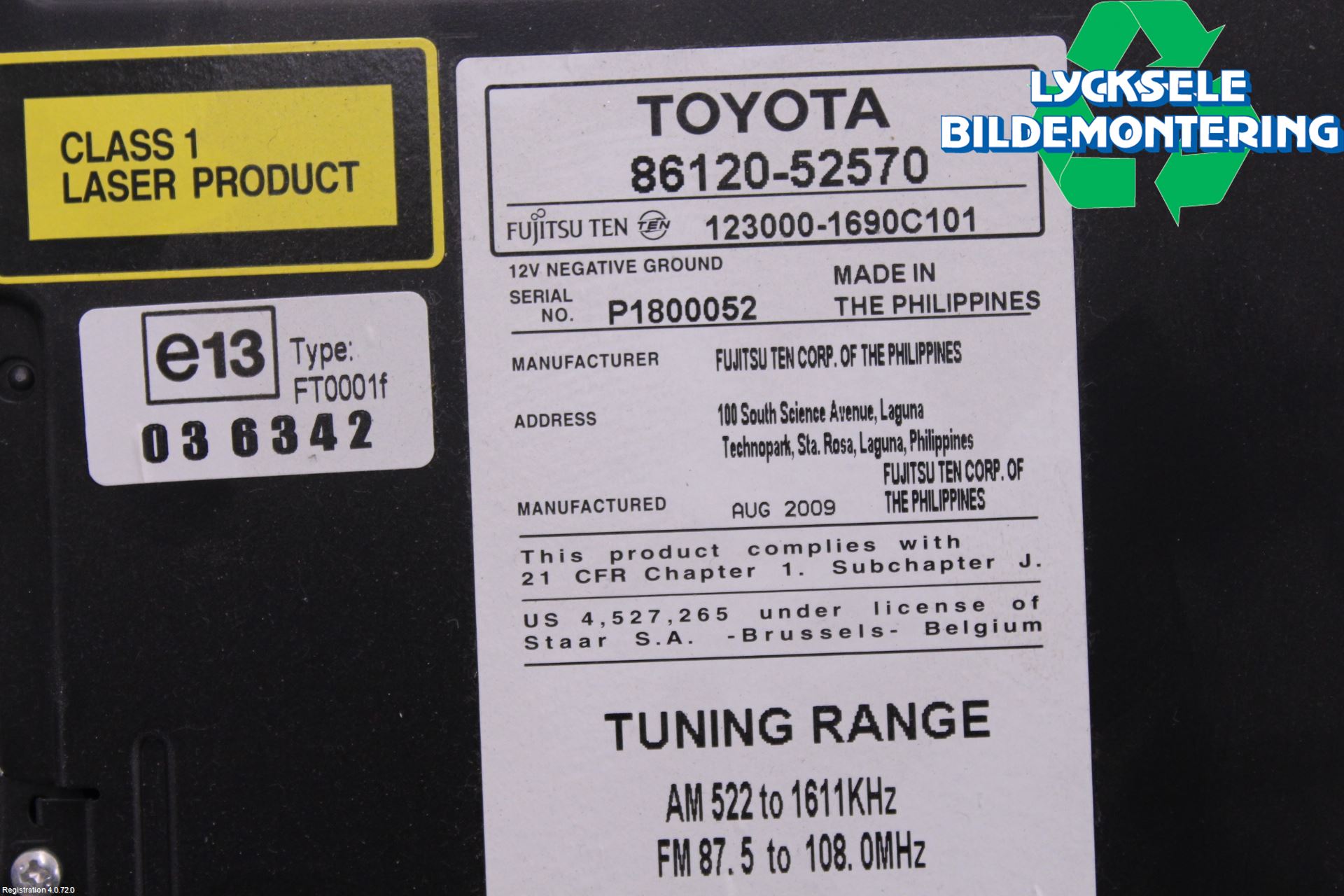 Toyota URBAN CRUISER Cd Radio - Multimediapanel