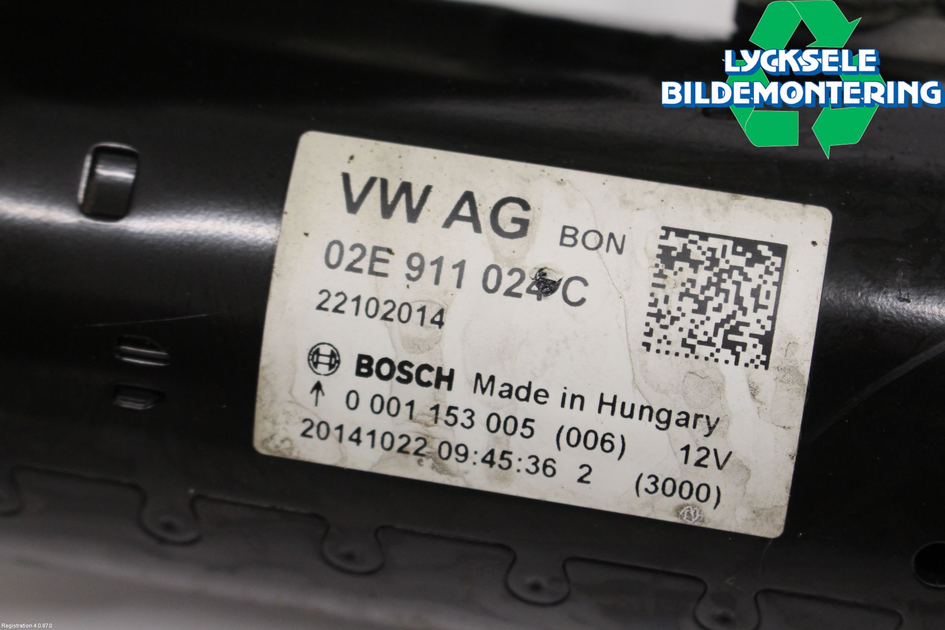 Volkswagen VW PASSAT 11-14 Startmotor Diesel