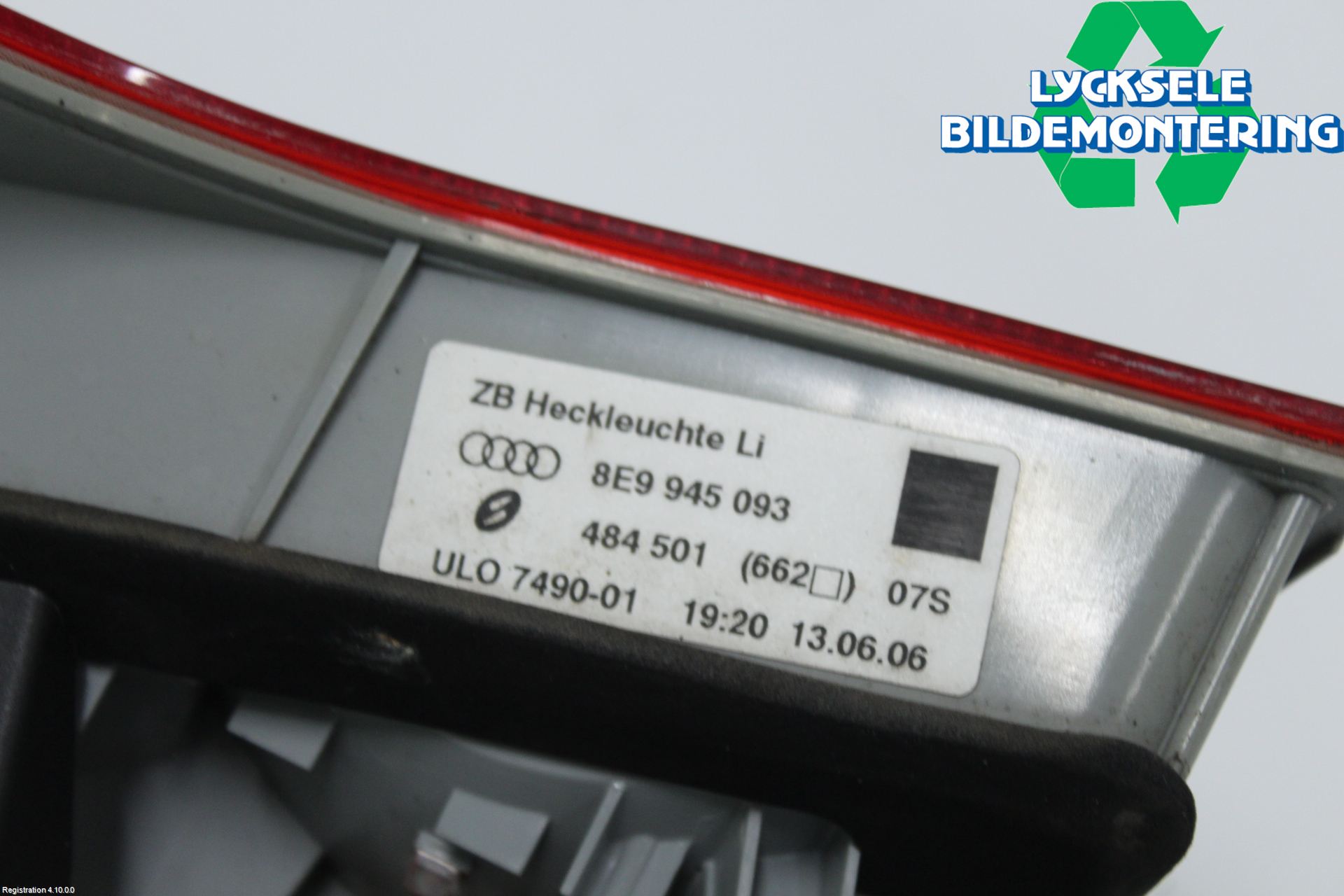 Audi A4/S4 05-07 Bakljus Lucka Vä