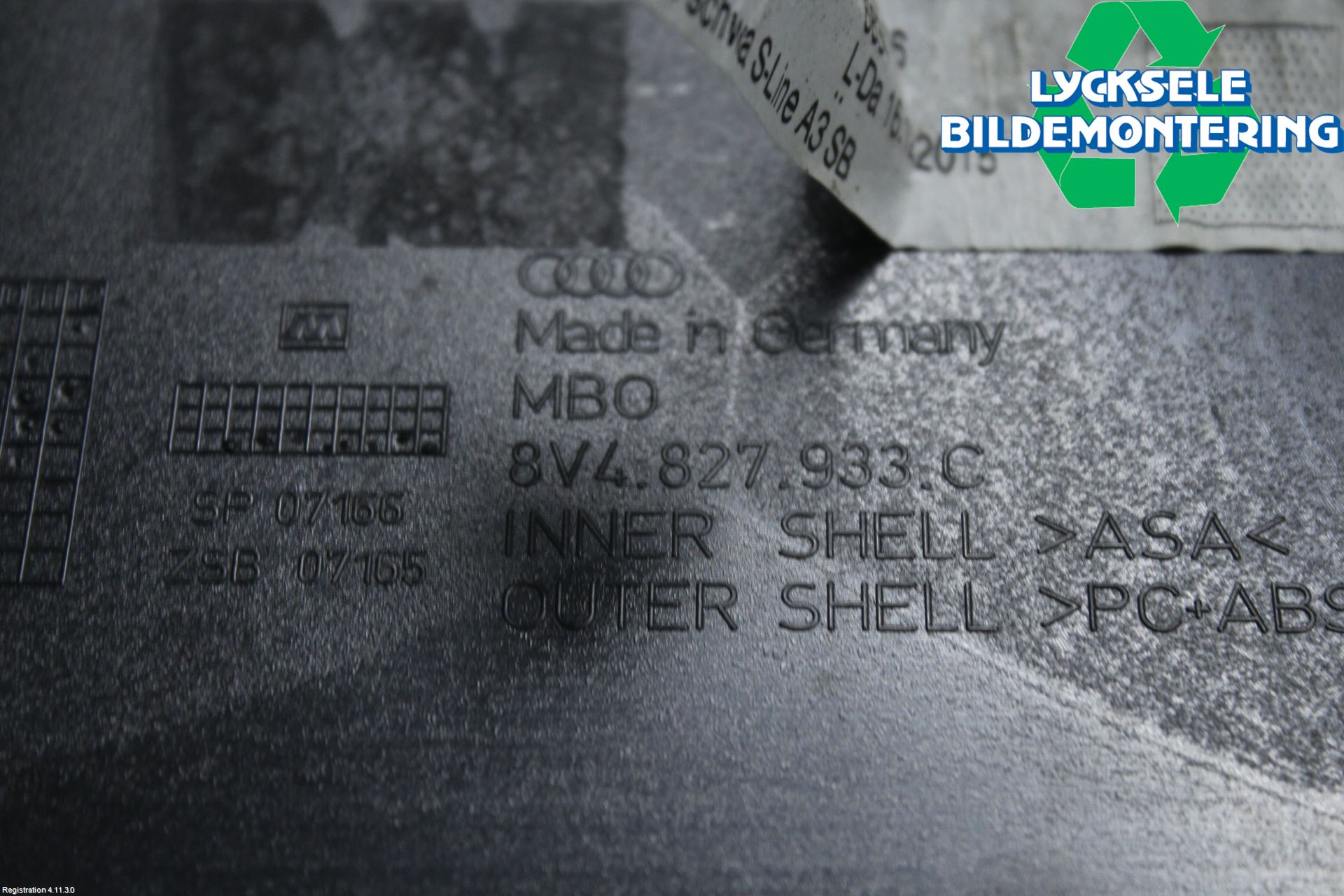 Audi A3/S3 8V 13-20 Spoiler Baklucka