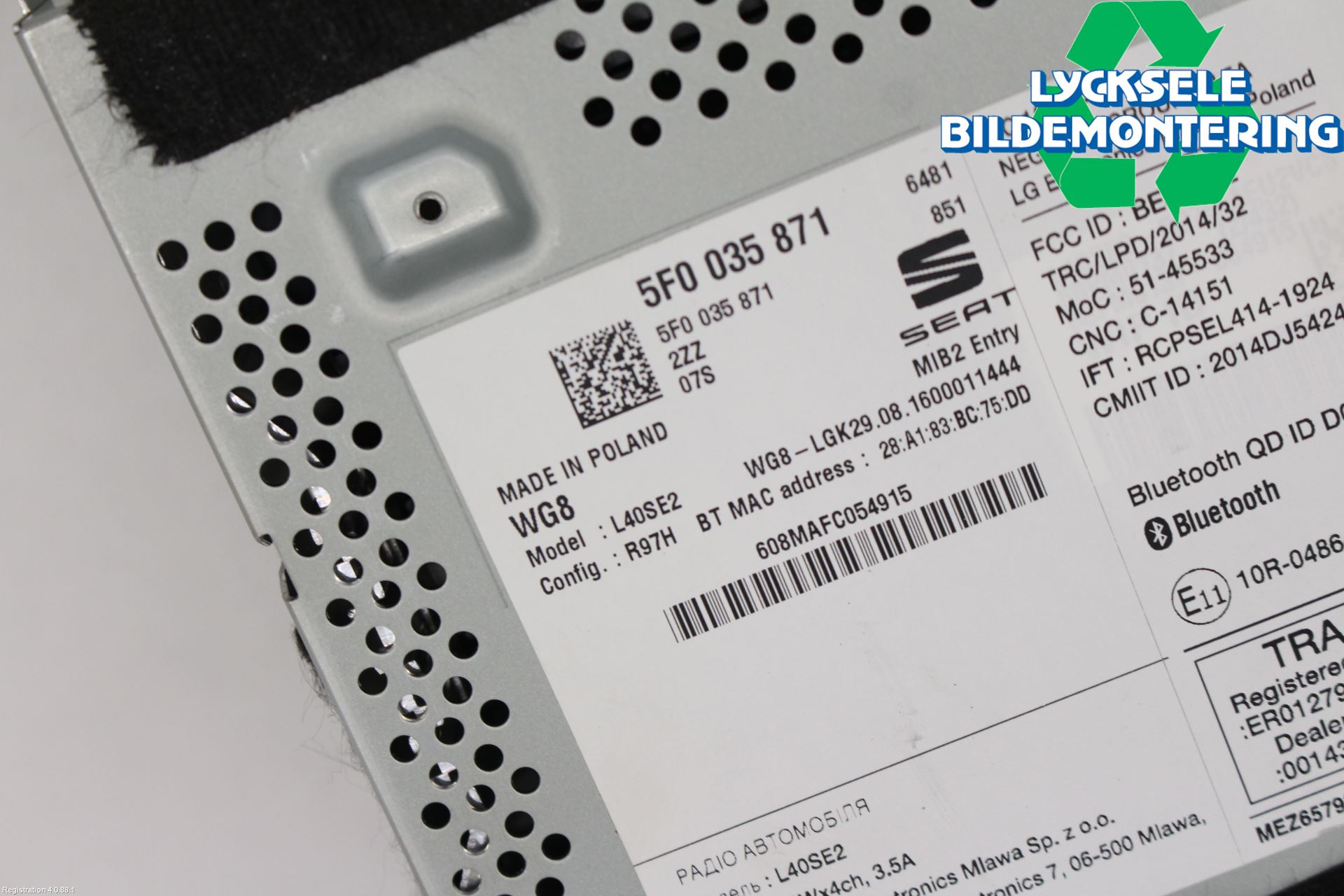 Seat LEON 13-20 Cd Radio - Multimediapanel