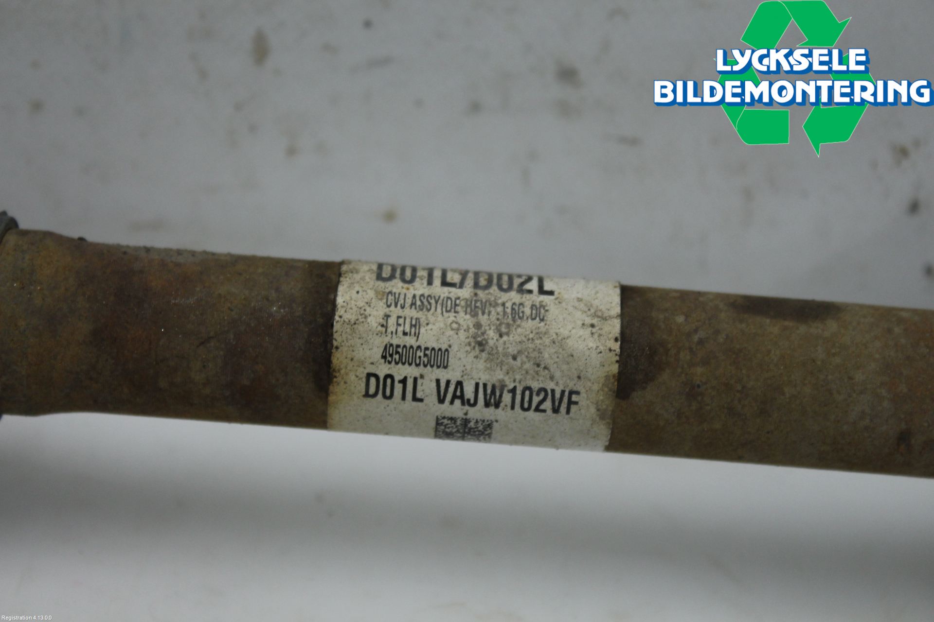 Kia NIRO (DE) 17-22 Drivaxel Fram Vänster