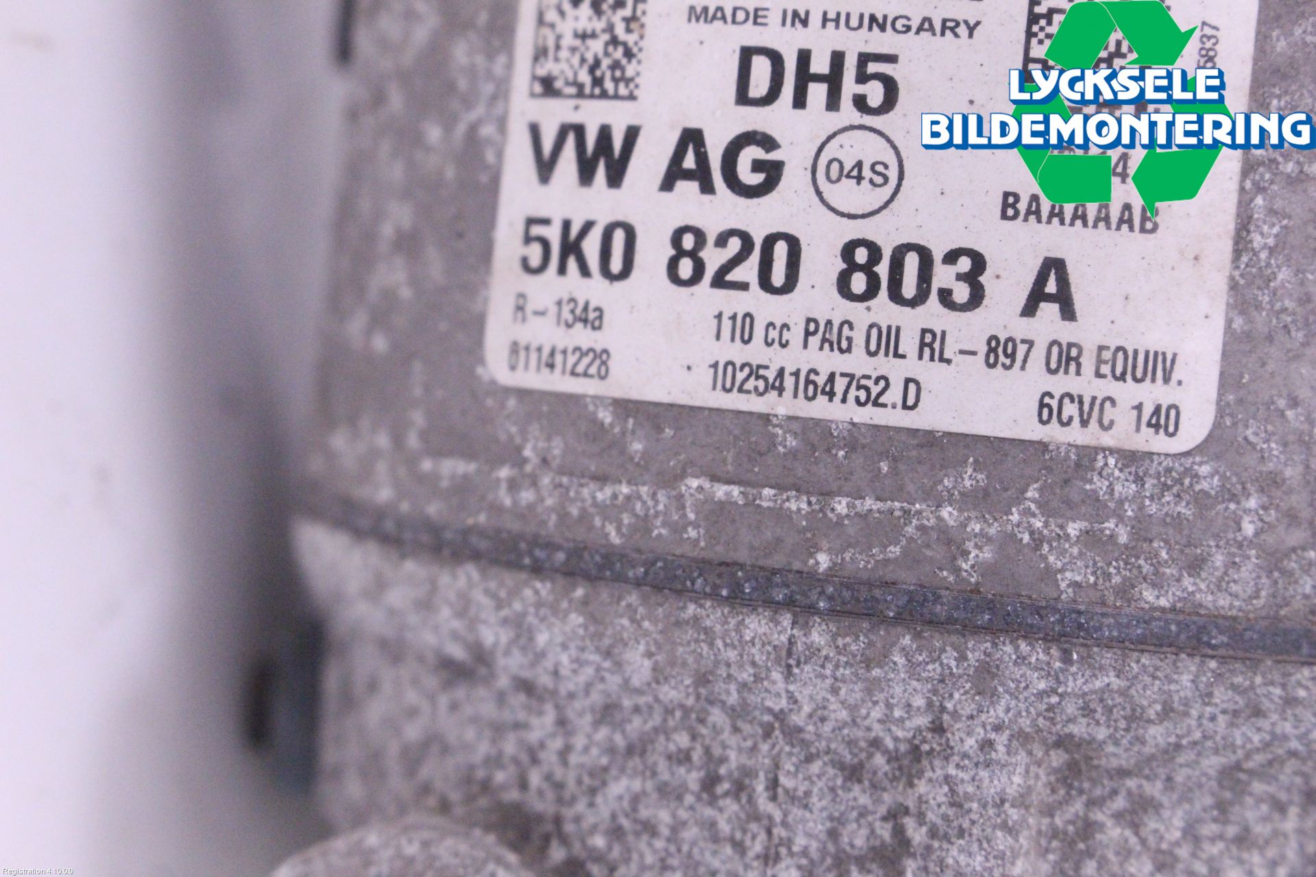 Volkswagen VW PASSAT 11-14 Ac Kompressor