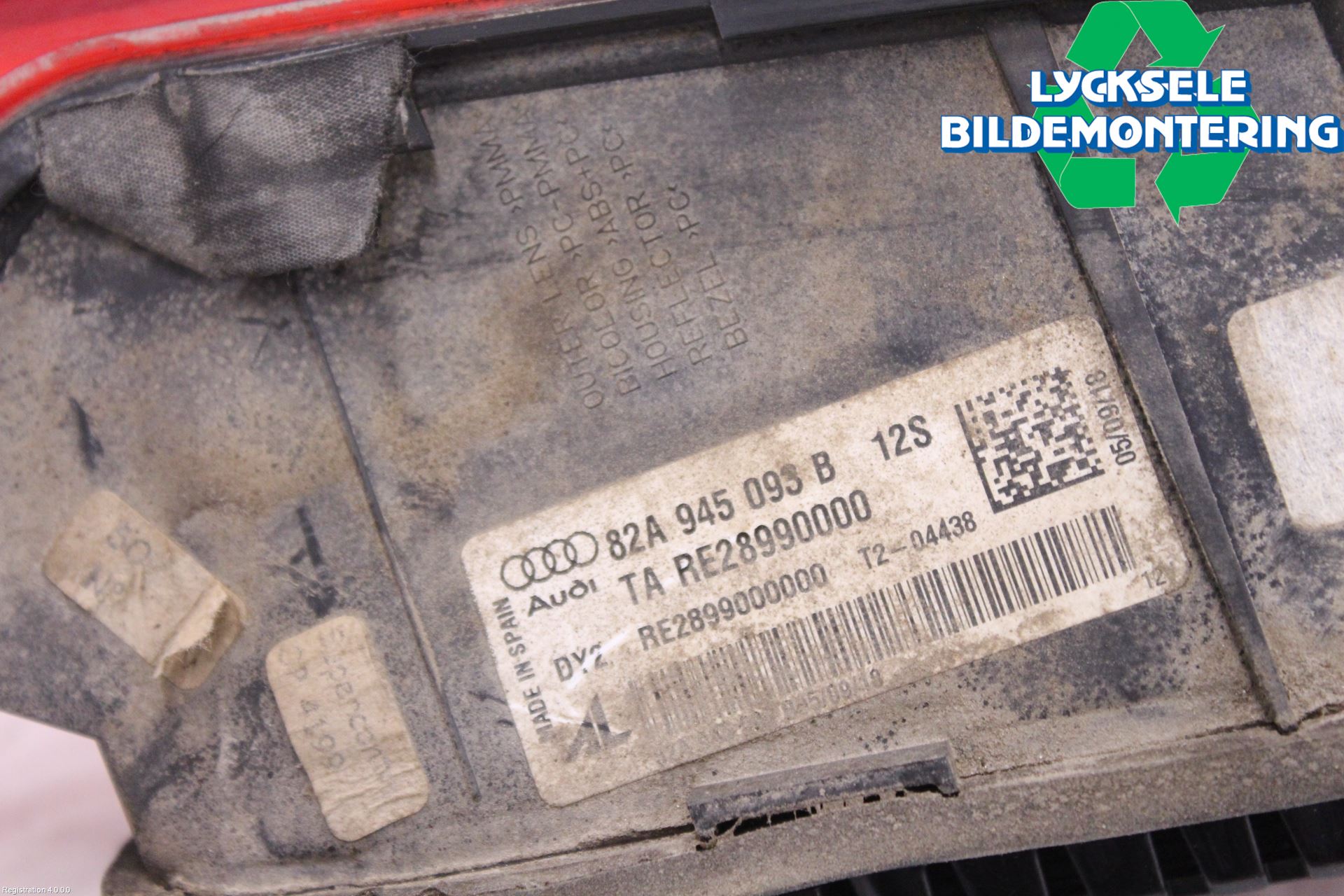 Audi A1 19- Bakljus Lucka Vä