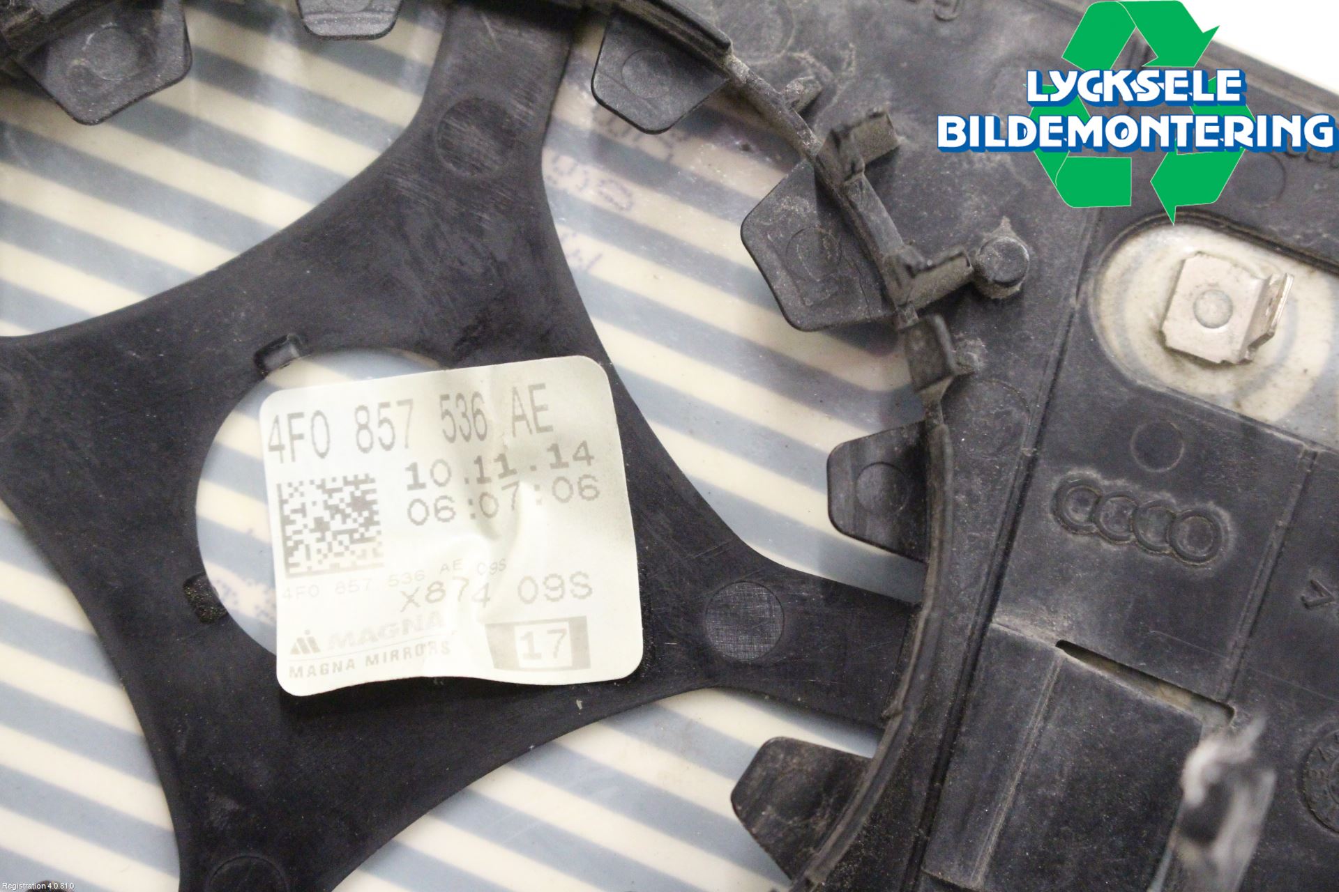 Audi A4 12-15 Spegelglas Hö