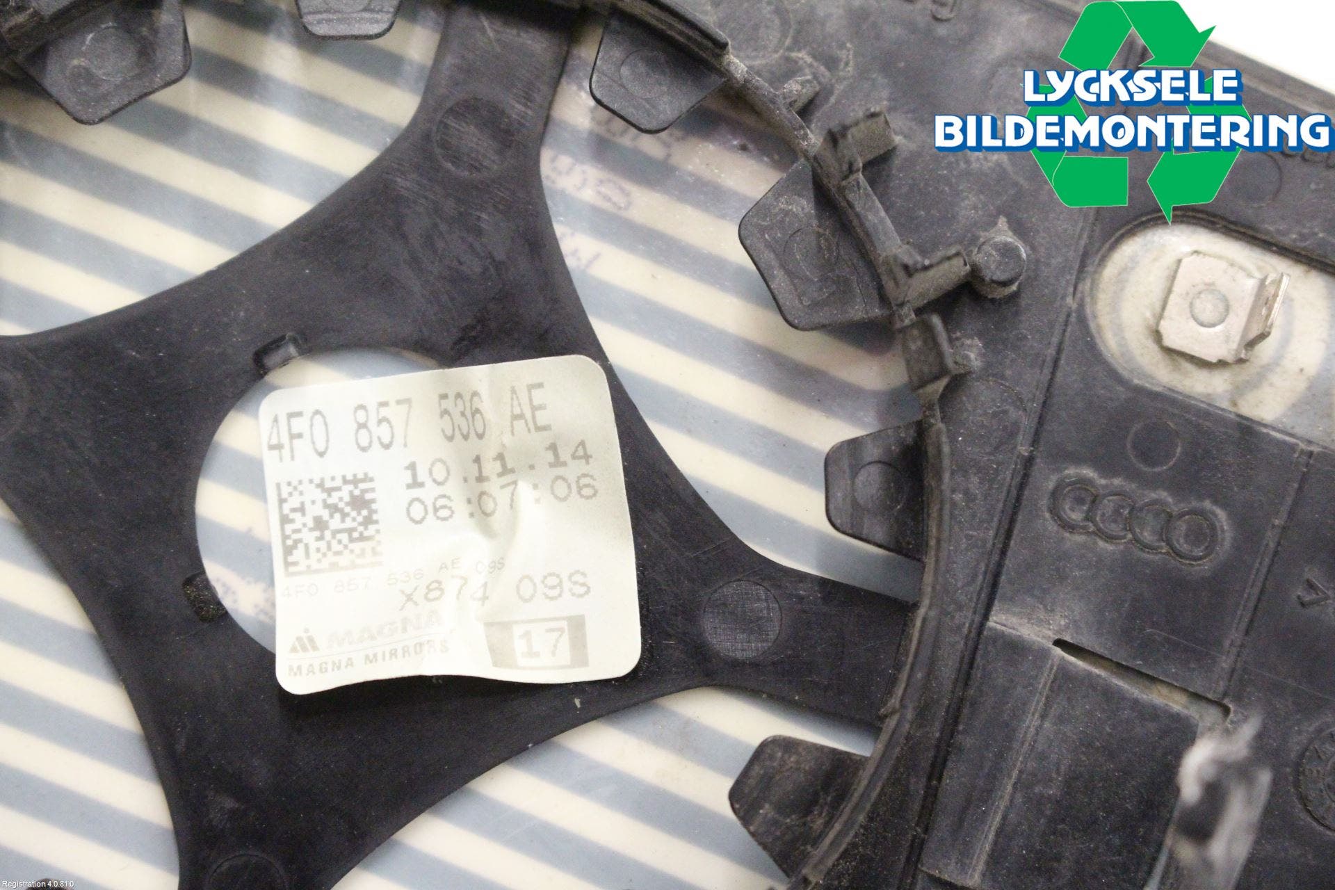 Audi A4 12-15 Spegelglas Hö