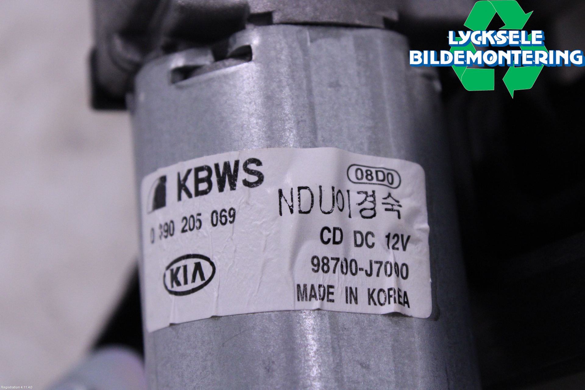 Kia CEED 12-18 Torkarmotor Baklucka