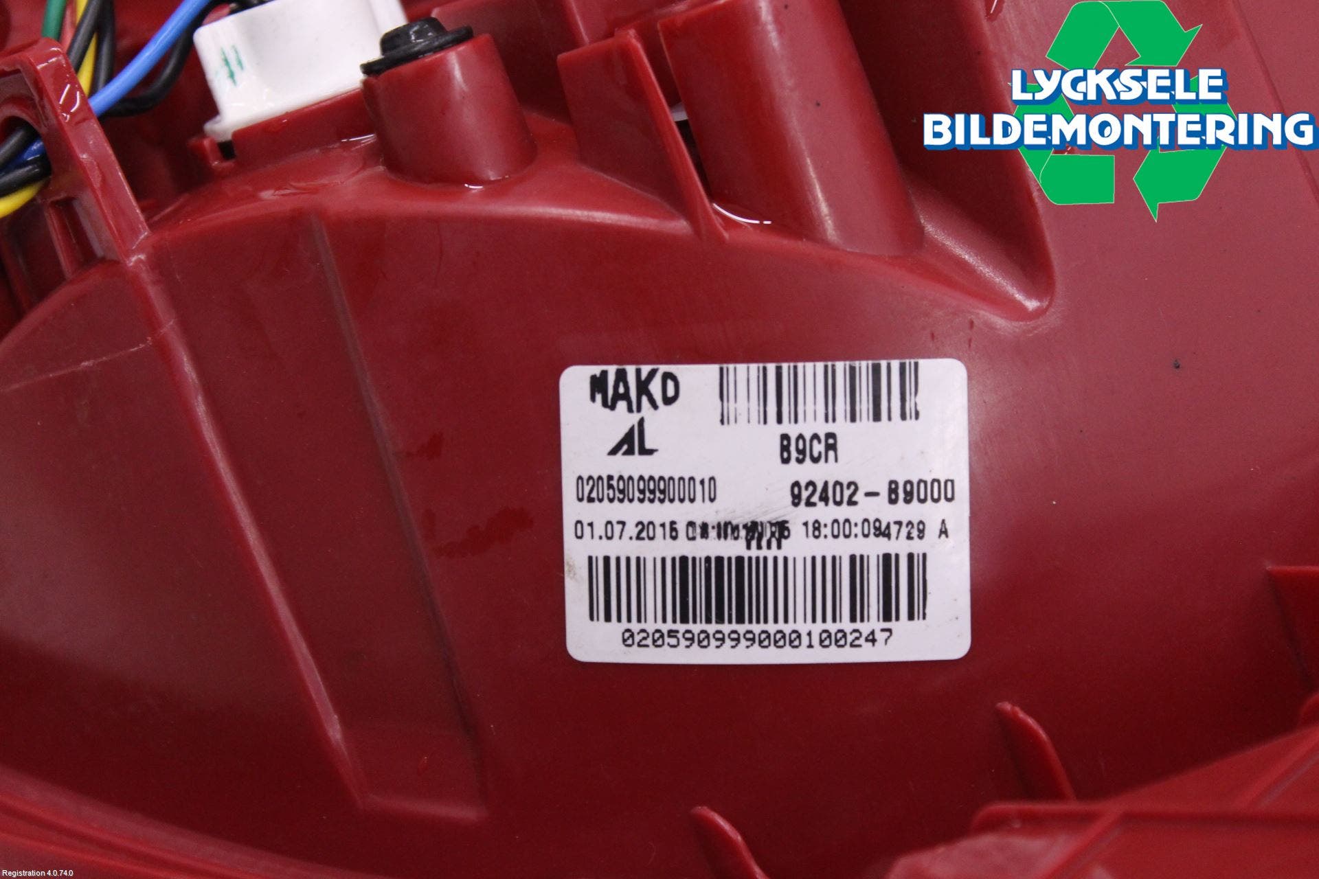 Hyundai i10 BA 14-16 Bakljus Höger