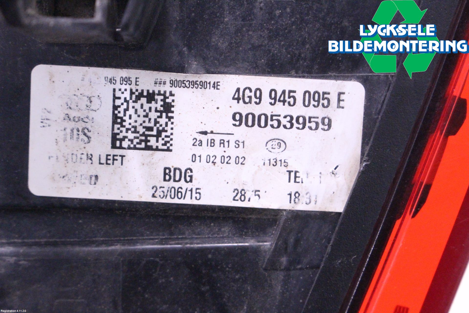 Audi A6 ALLROAD 12-18 Bakljus Vänster