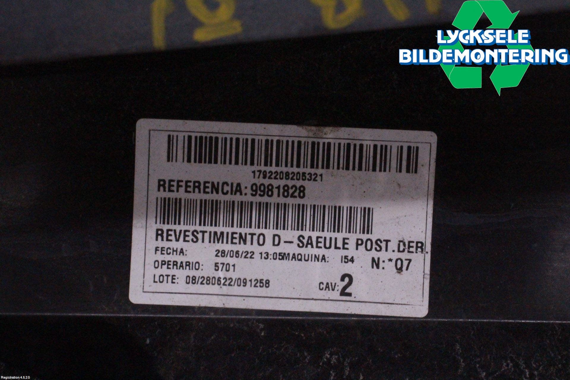 Mercedes-Benz MB VITO/V-KLASS (W640,W447,W448) 14- Skärm Hörn Utfyllnad Bak