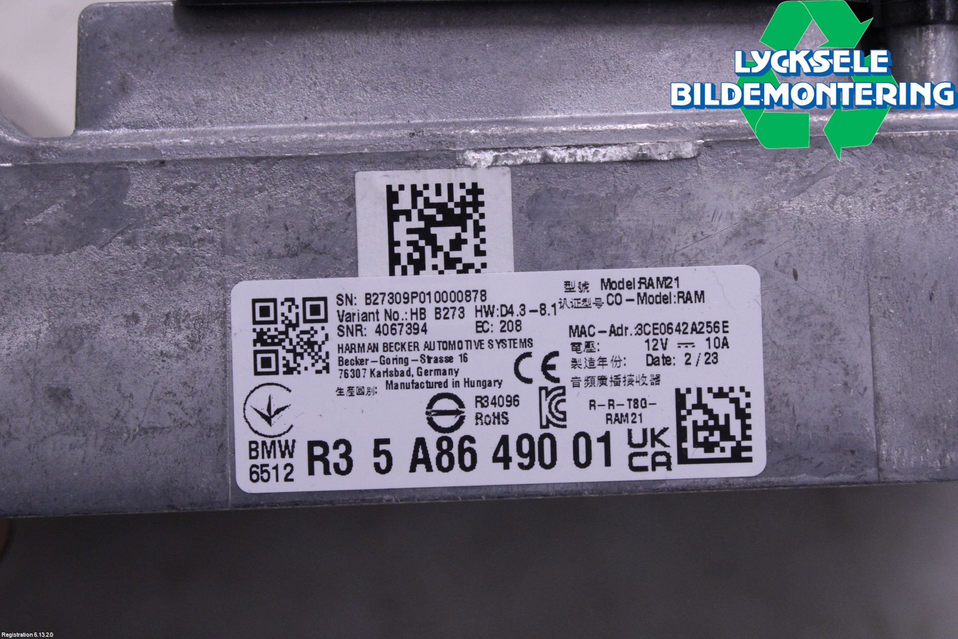 BMW X1/iX1 U11 23- Radio-Stereo Förstärkare