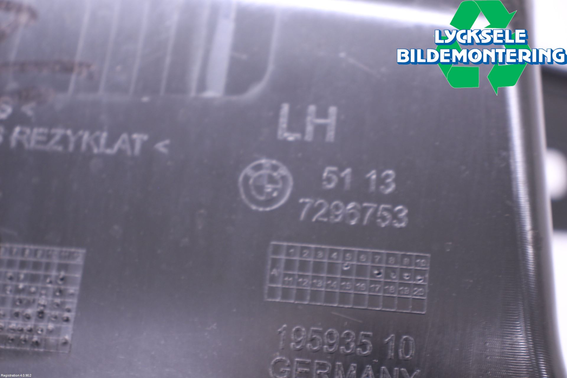 BMW i3 I01 13-22 Stötfångarfäste Bak Vä