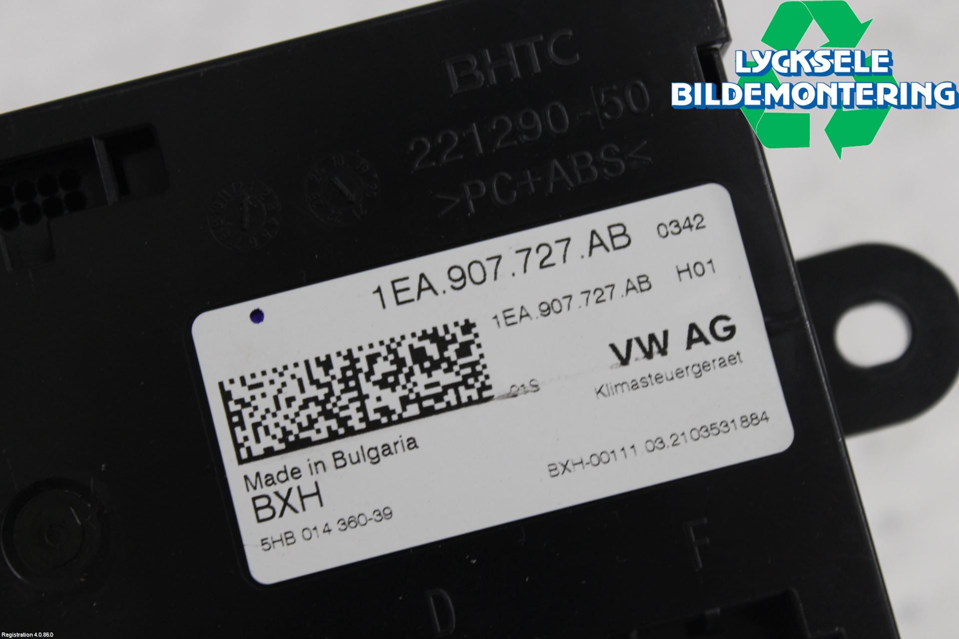 Volkswagen VW ID.3 21- Ac Styrenhet Ac Manöveren