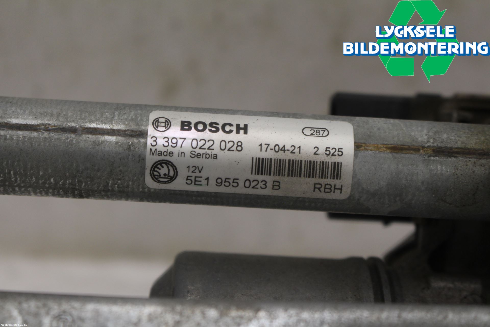 Skoda OCTAVIA (5E) 13-20 Torkarmekanism Vindruta