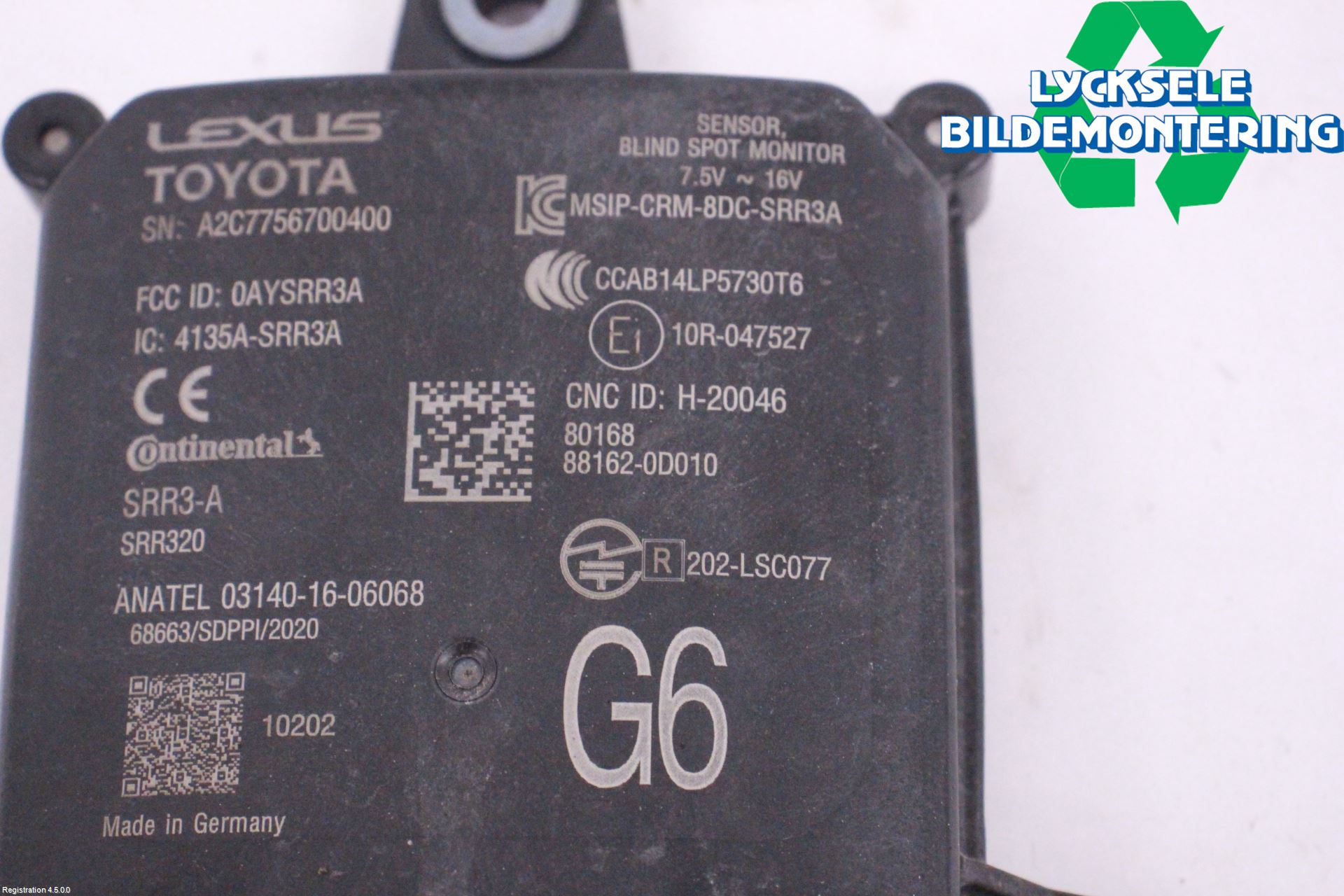 Toyota YARIS CROSS XP21 21- Sensor Aktivt Kollisionsskydd