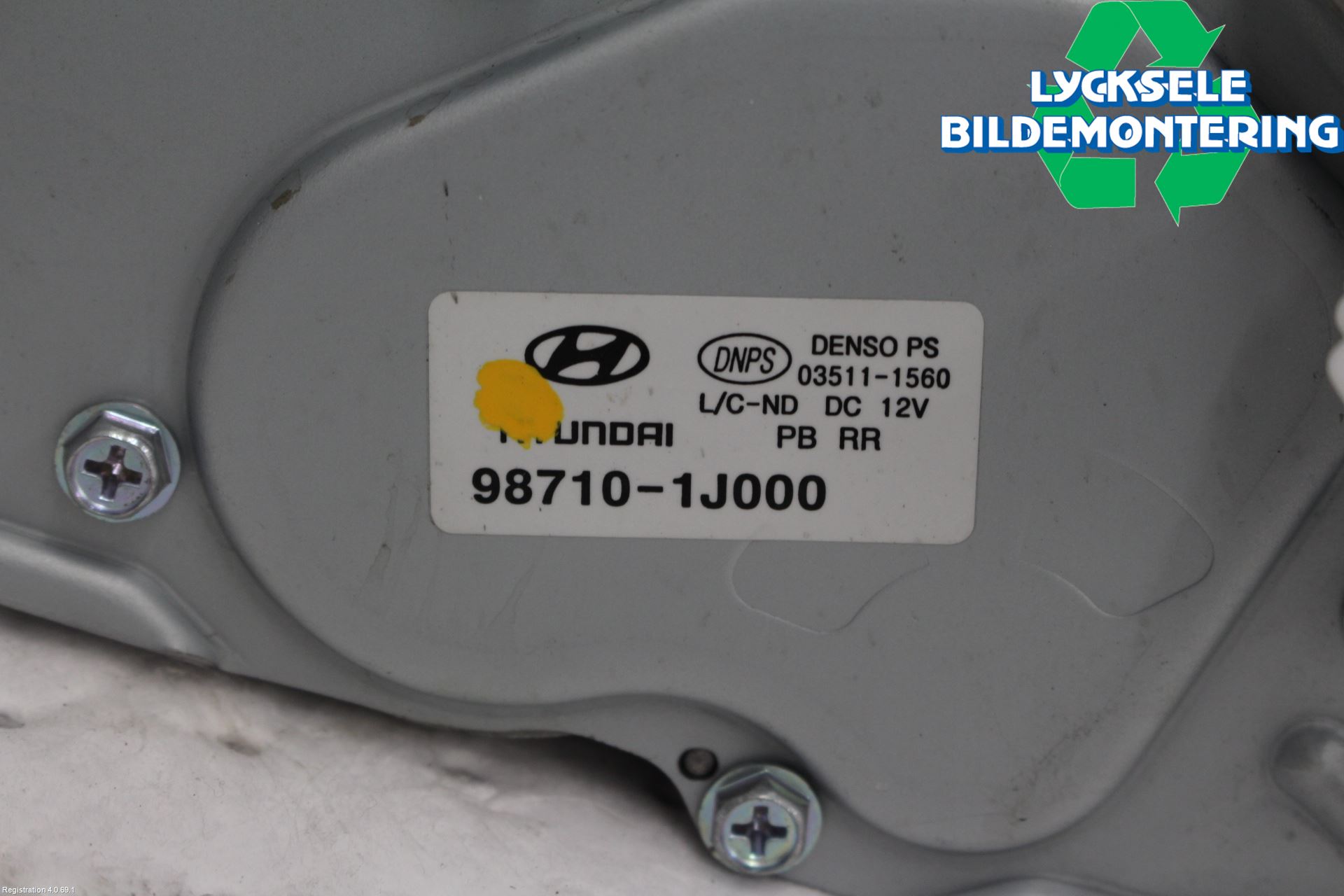 Hyundai i20 PB 09-14 Torkarmotor Baklucka