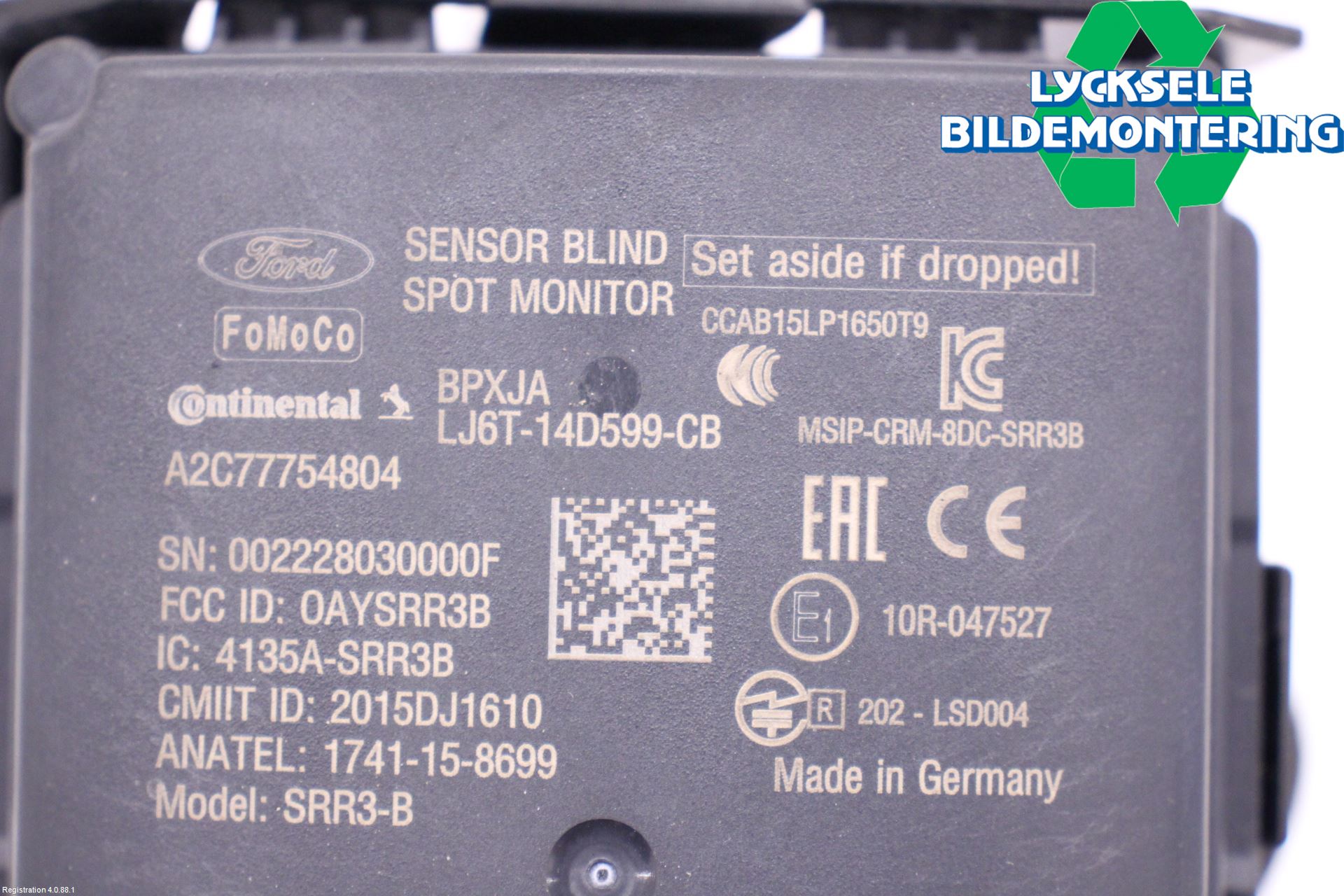 Ford KUGA/KUGA PHEZ/FHEV 20- Sensor Aktivt Kollisionsskydd